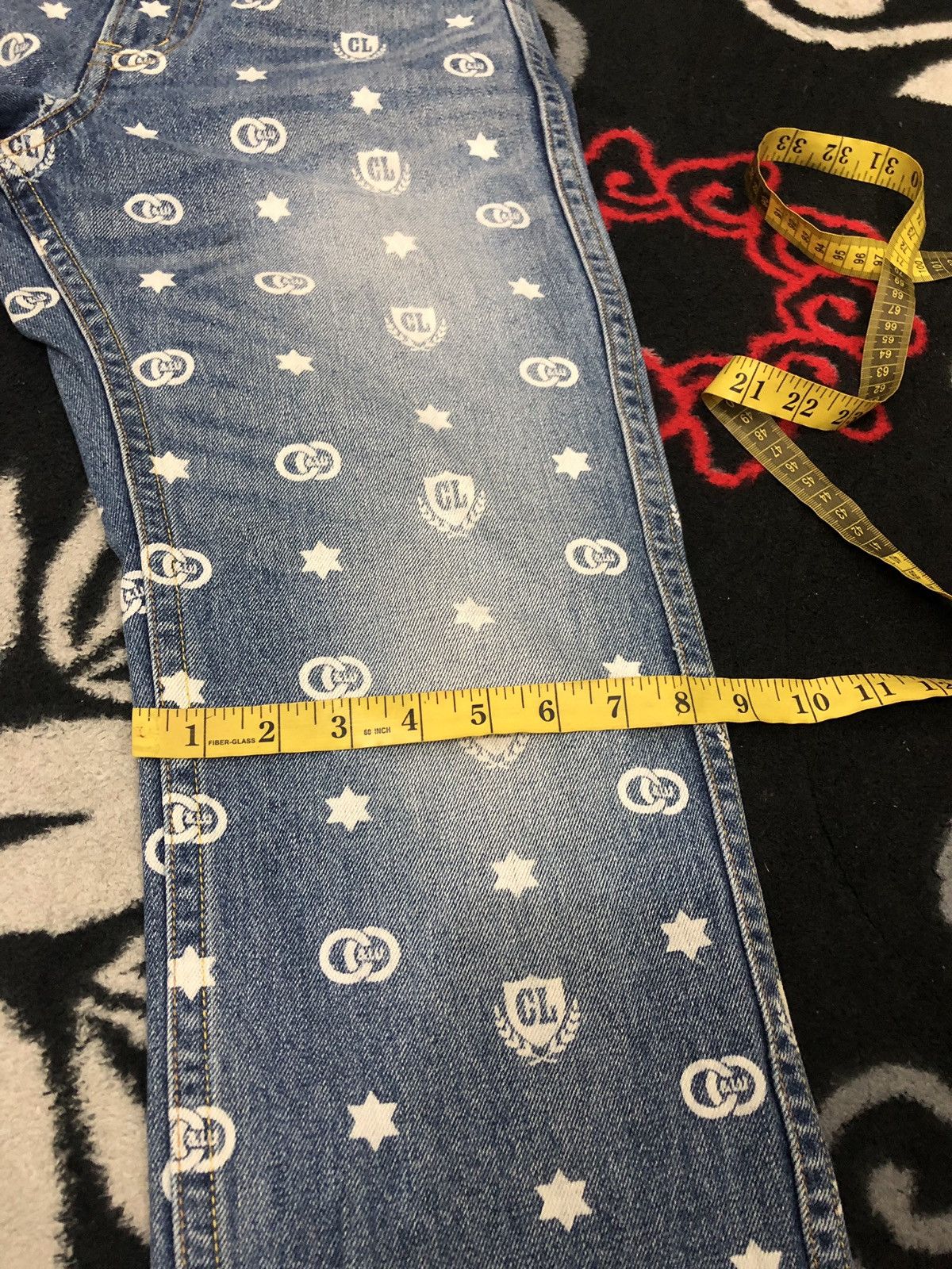 Japanese Brand Full Print Co & Lu Denim Jeans Size US 31 - 14 Thumbnail