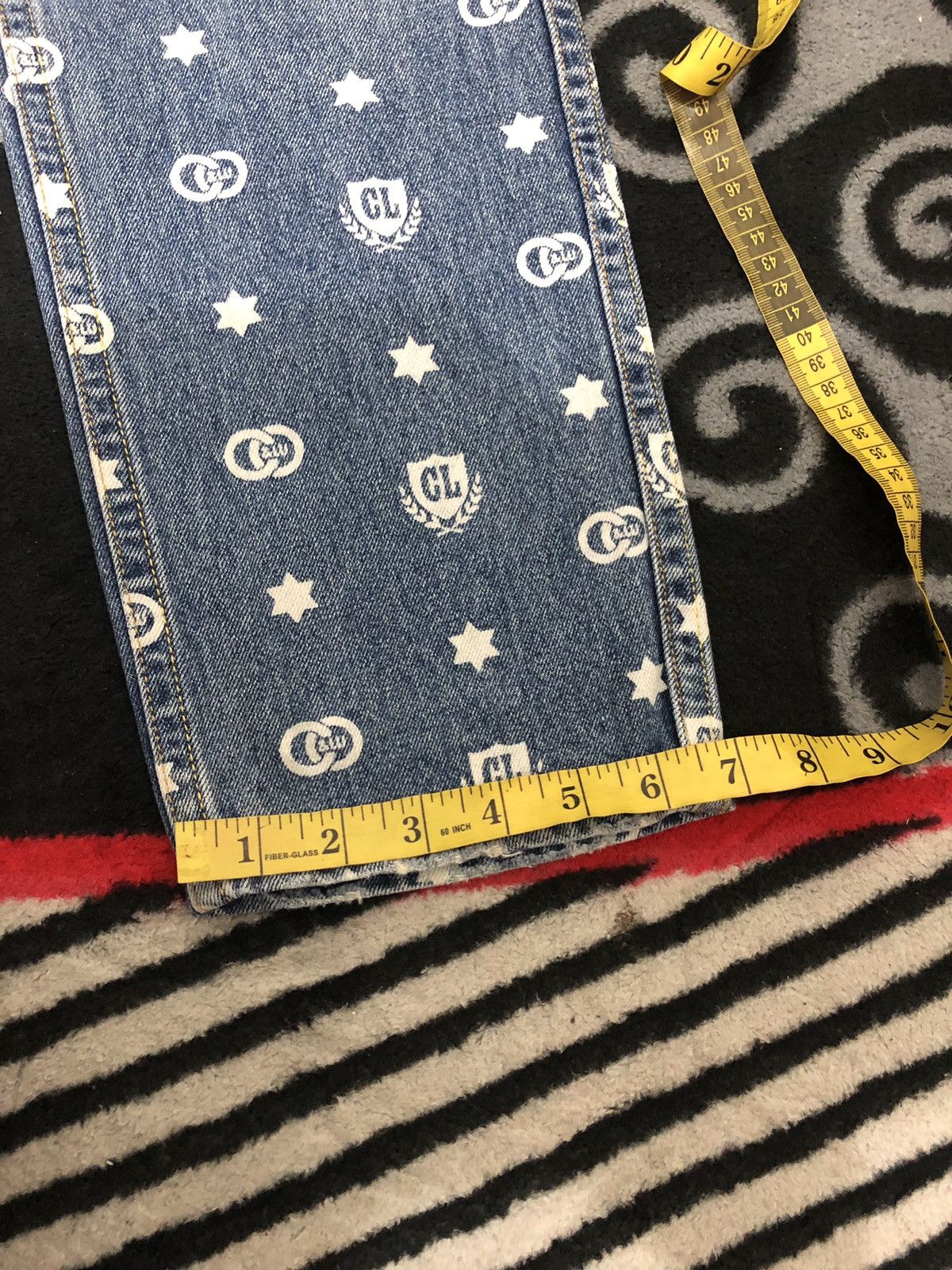 Japanese Brand Full Print Co & Lu Denim Jeans Size US 31 - 15 Thumbnail