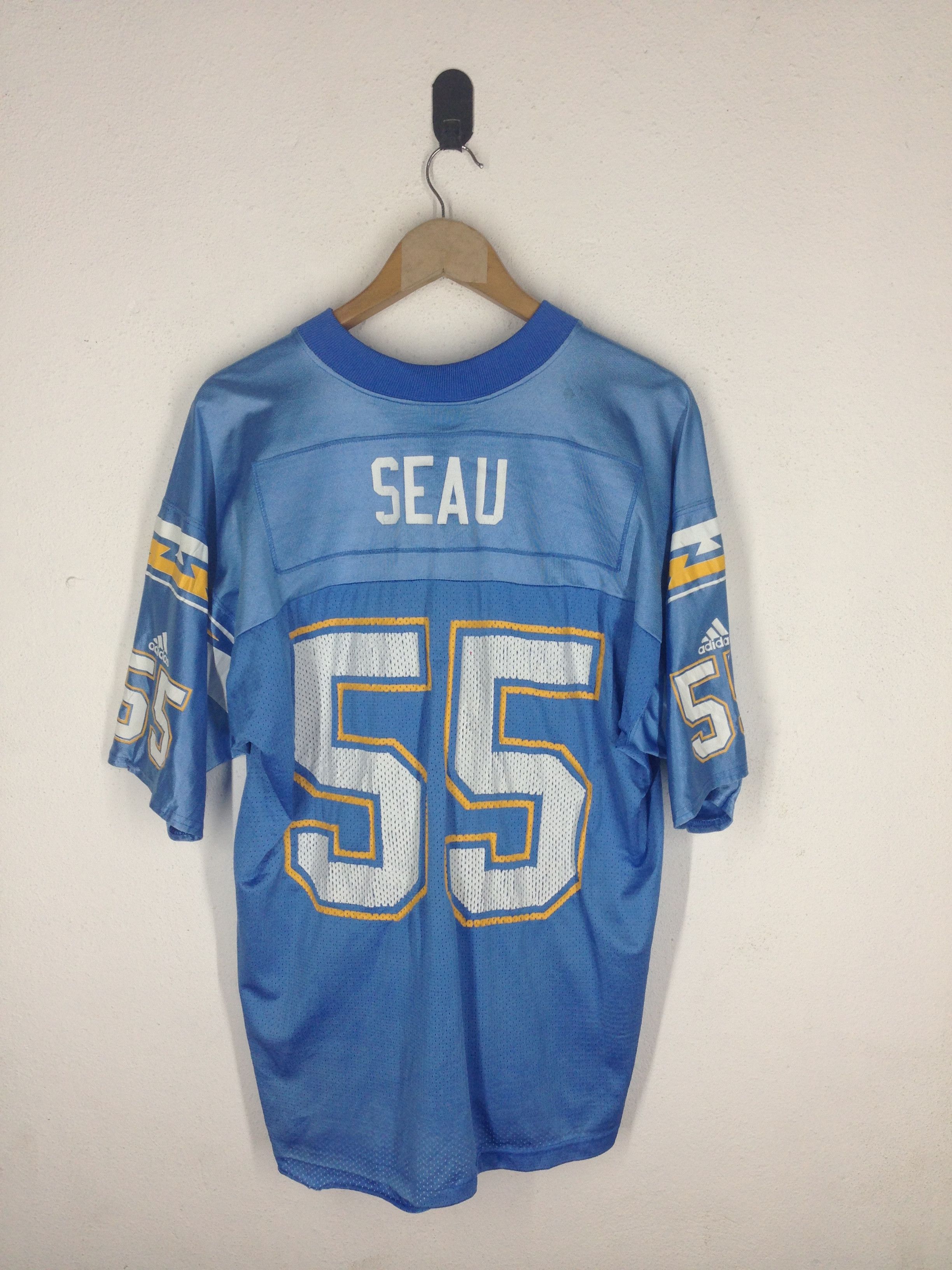 Adidas × Vintage Vintage Adidas San Diego Chargers Football Blue Jersey cw21 Size US L / EU 52-54 / 3 - 2 Thumbnail