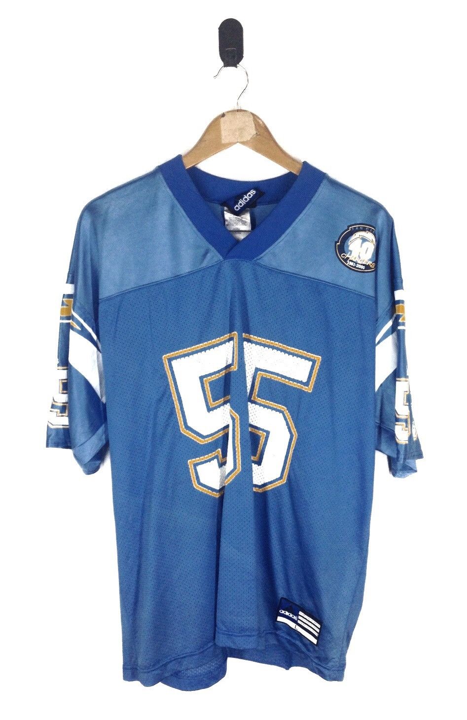 Image of Adidas San Diego Chargers Football Blue Jersey Cw21, Men's (Size Large)