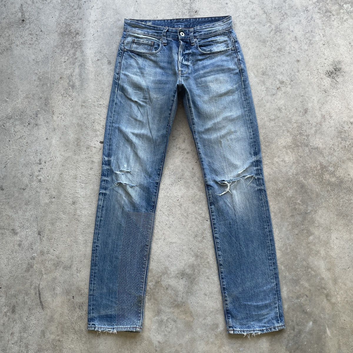 Rare🔥 G Star Raw Distressed Denim Jeans Pants Faded W30x32
