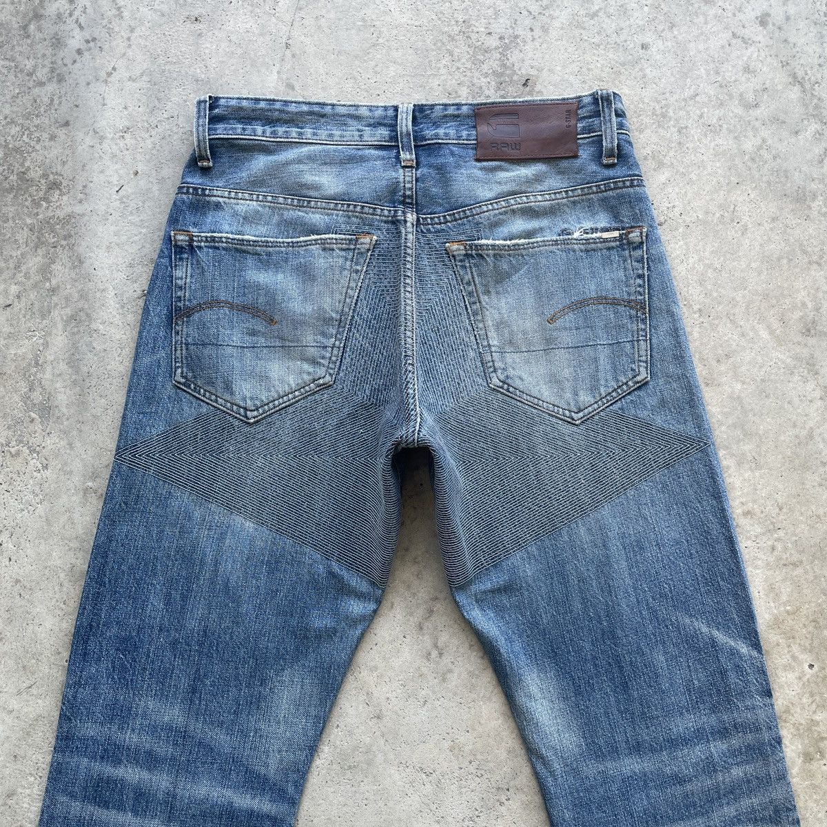 G-Star Rare🔥 G Star Raw Distressed Denim Jeans Pants Faded W30x32 Size US 30 / EU 46 - 11 Thumbnail