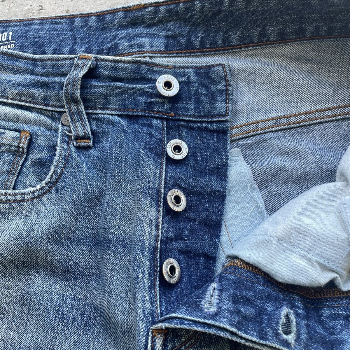 G-Star Rare🔥 G Star Raw Distressed Denim Jeans Pants Faded W30x32 Size US 30 / EU 46 - 7 Thumbnail