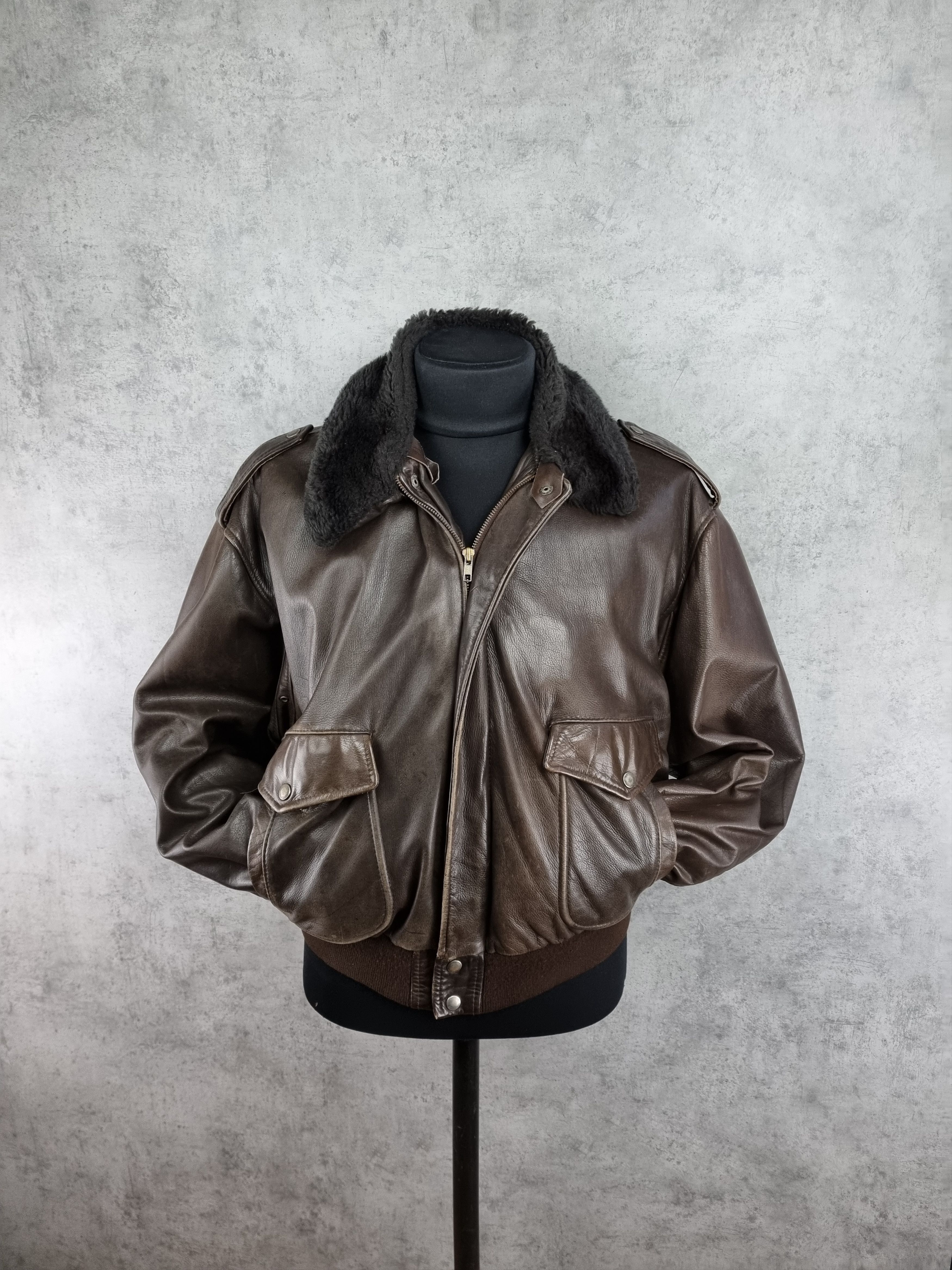 Genuine Leather 90s Biker Leather Jacket Size US M / EU 48-50 / 2 - 1 Thumbnail