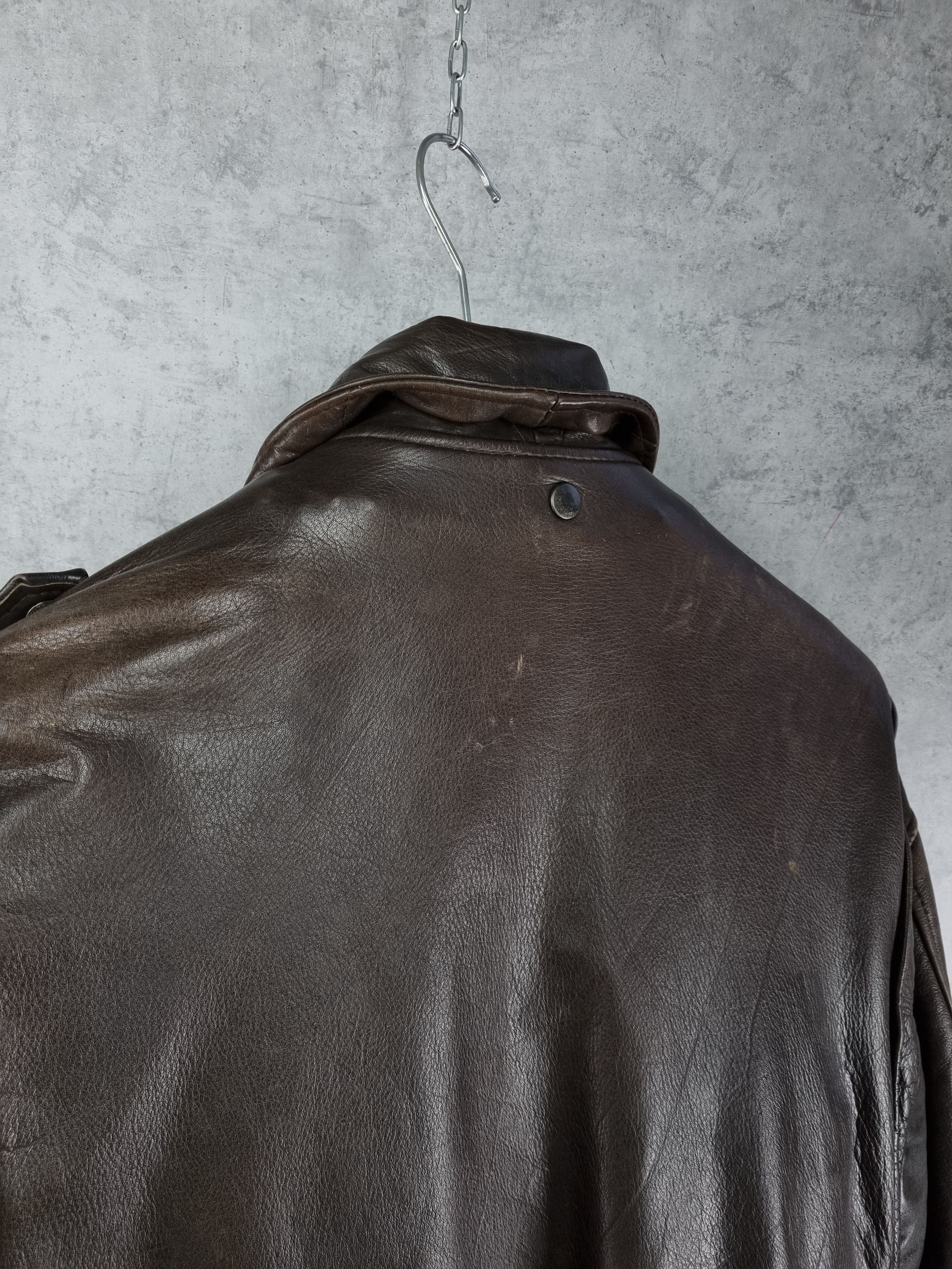 Genuine Leather 90s Biker Leather Jacket Size US M / EU 48-50 / 2 - 12 Thumbnail