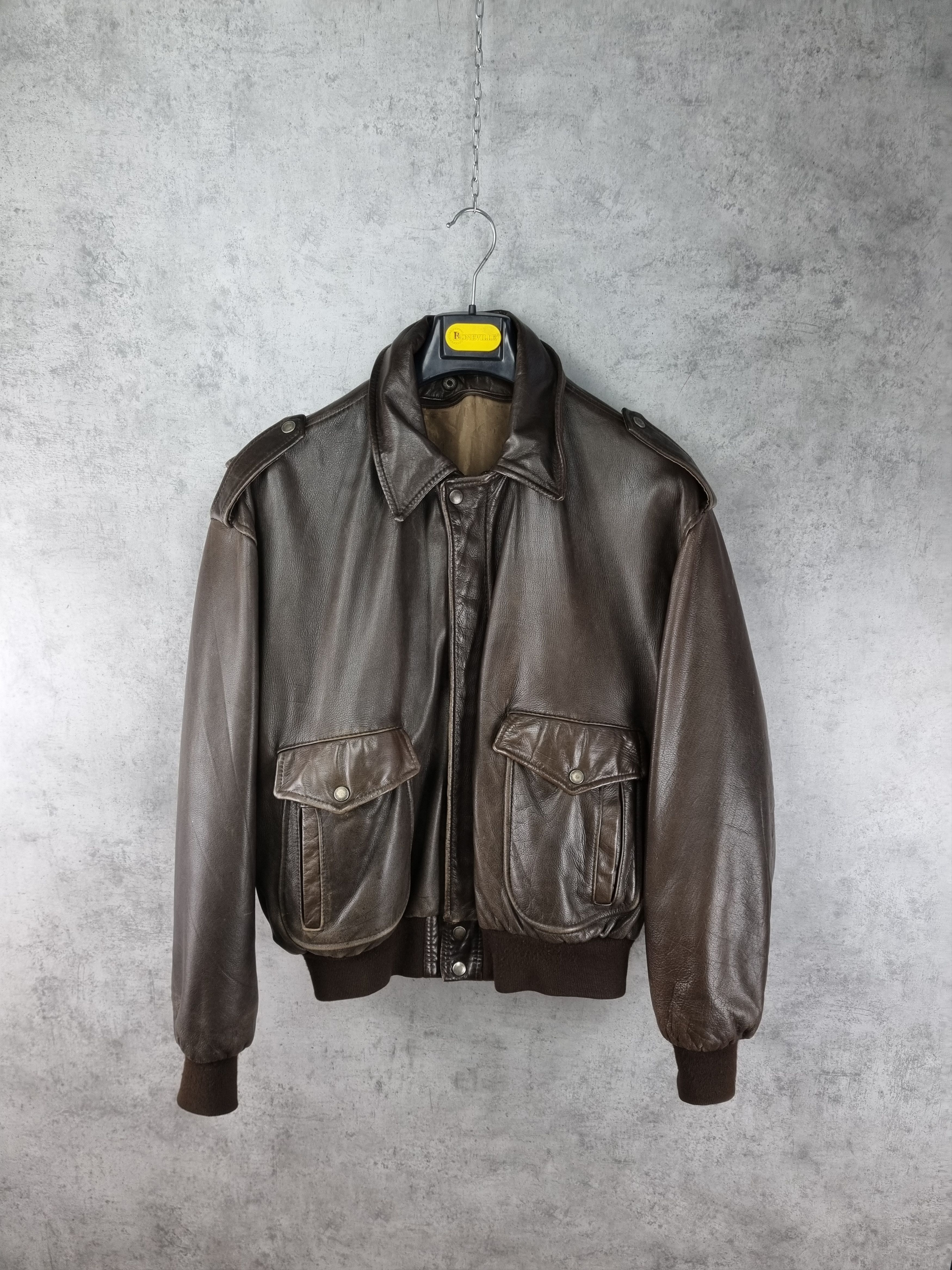 Genuine Leather 90s Biker Leather Jacket Size US M / EU 48-50 / 2 - 5 Thumbnail