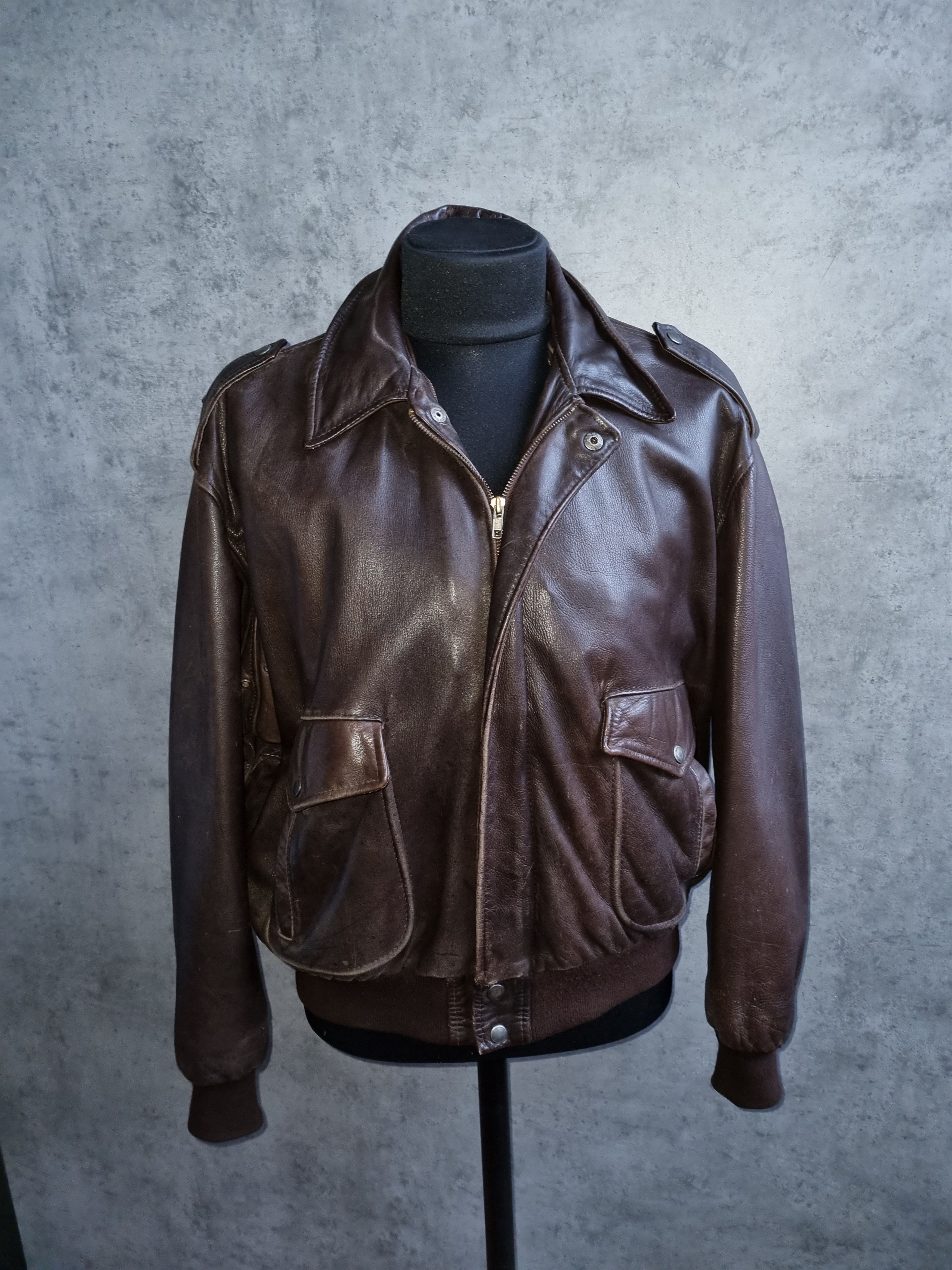 Genuine Leather 90s Biker Leather Jacket Size US M / EU 48-50 / 2 - 6 Thumbnail