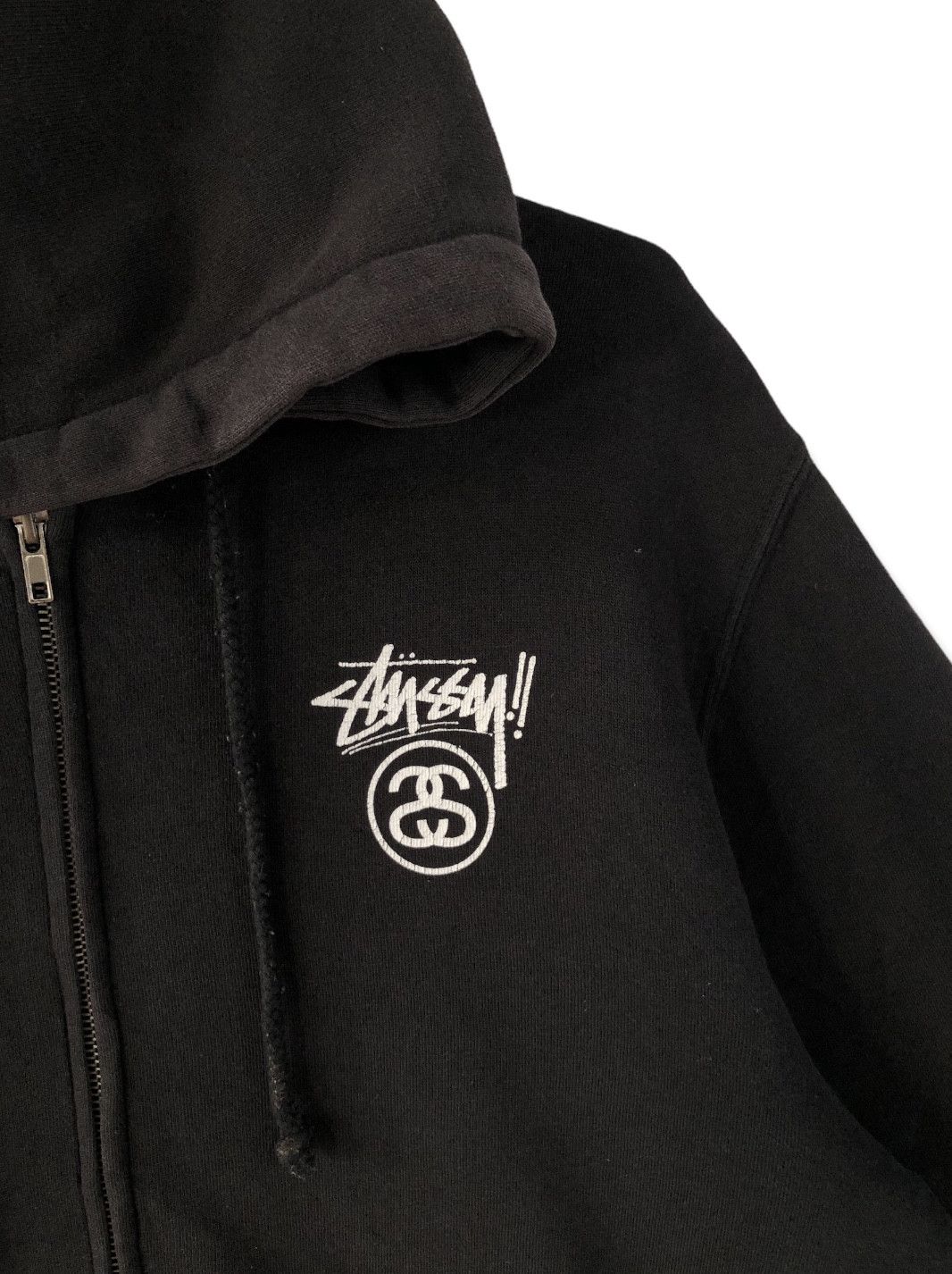 Stussy × Vintage VINTAGE DISTRESSED STUSSY BAGGY ZIPPER HOODIE MADE IN USA Size US M / EU 48-50 / 2 - 3 Thumbnail