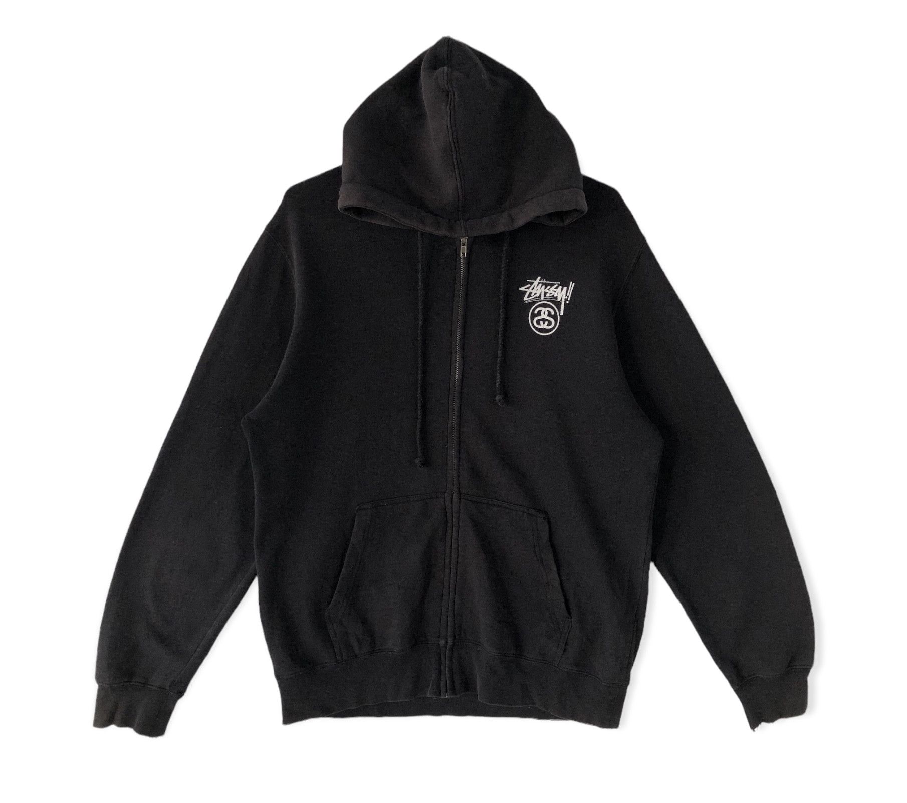 Stussy × Vintage VINTAGE DISTRESSED STUSSY BAGGY ZIPPER HOODIE MADE IN USA Size US M / EU 48-50 / 2 - 2 Thumbnail