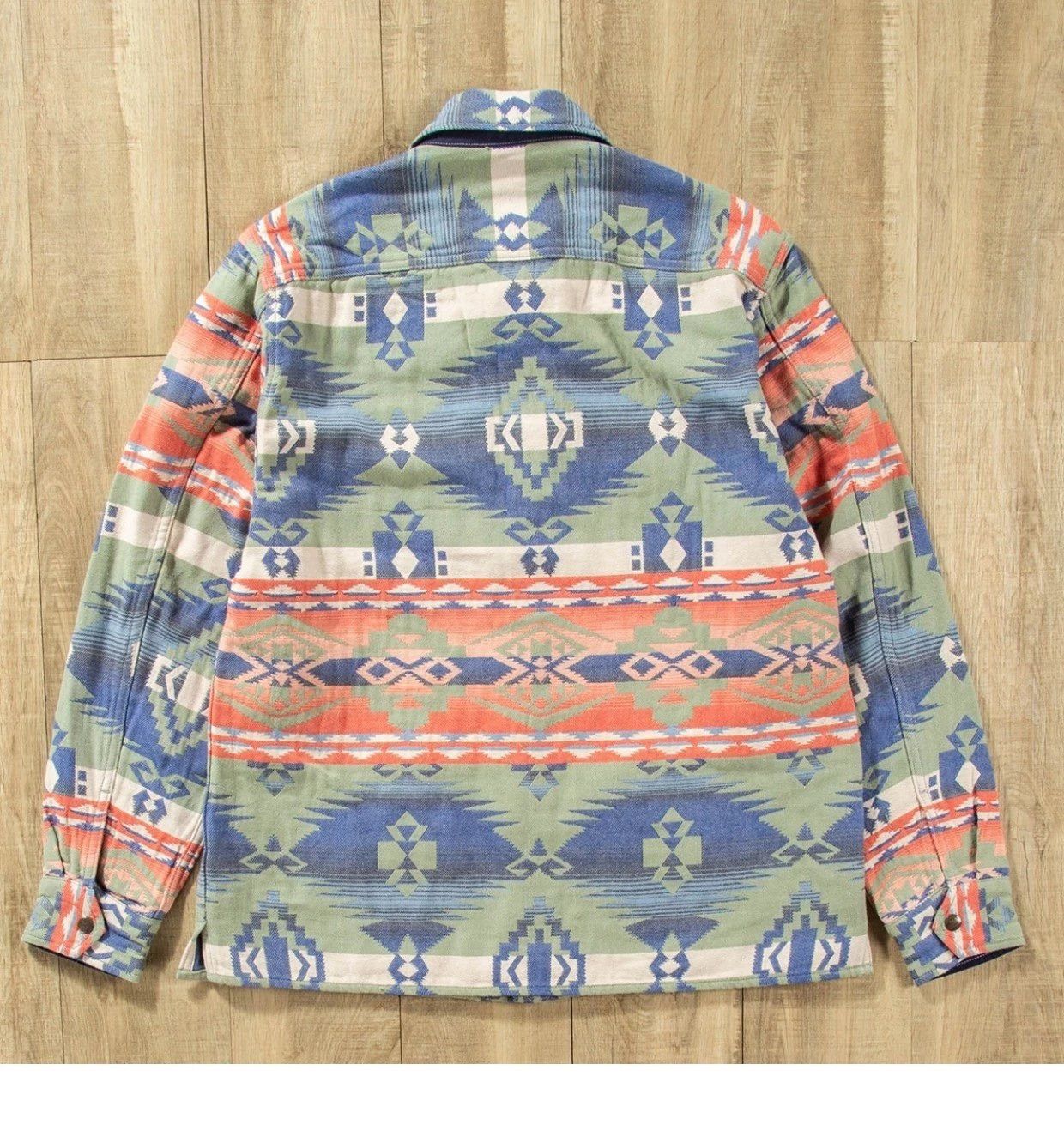 RRL Ralph Lauren RRL Brushed Jacquard Overshirt printed blouson jacket Cotton Size US XL / EU 56 / 4 - 4 Thumbnail