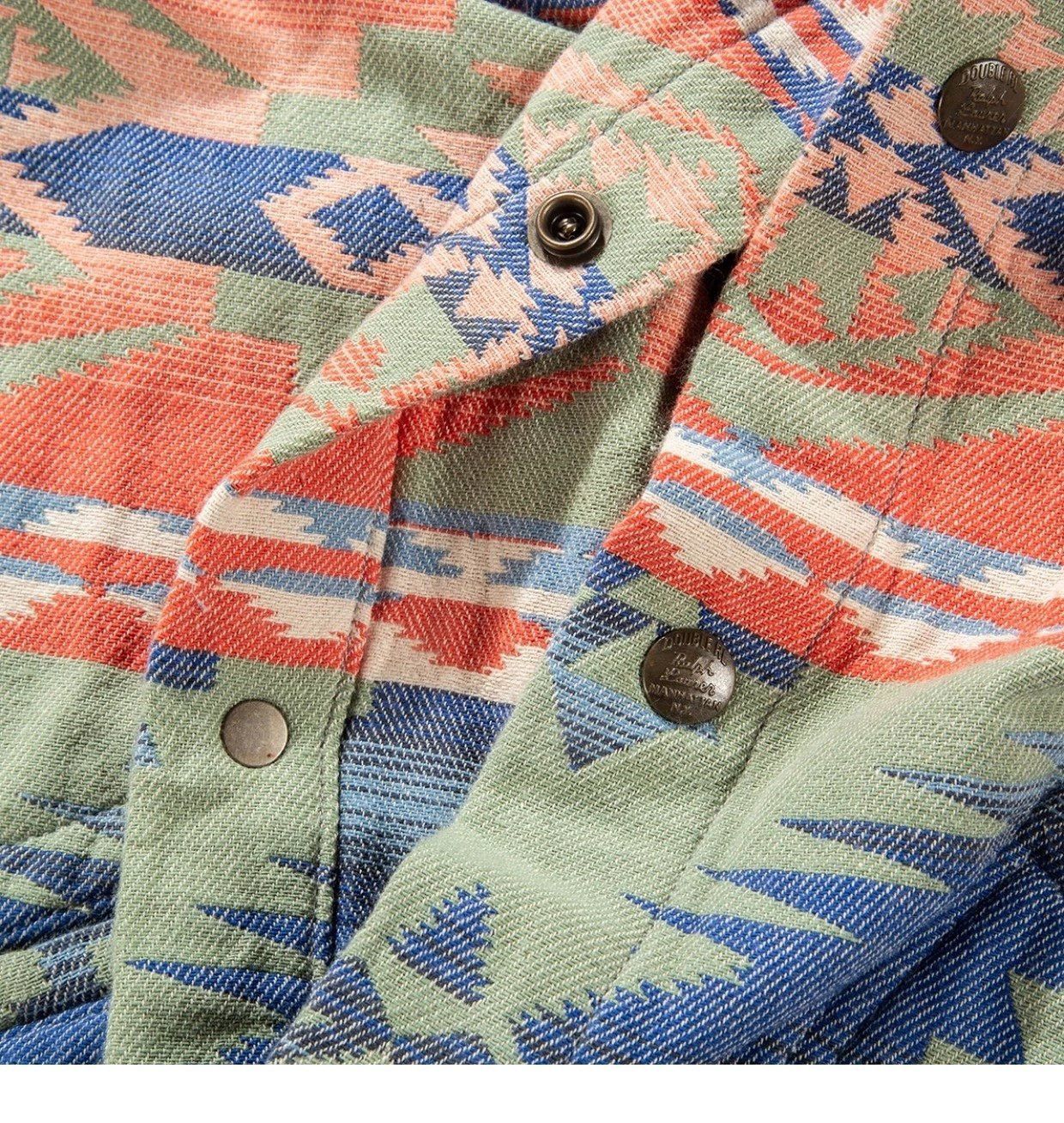 RRL Ralph Lauren RRL Brushed Jacquard Overshirt printed blouson jacket Cotton Size US XL / EU 56 / 4 - 12 Thumbnail