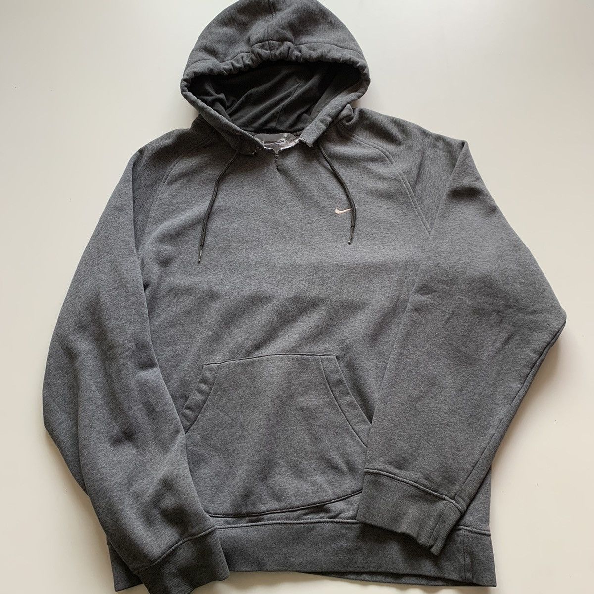 Nike × Vintage Vintage 00s Nike Embroidered Swoosh Hoodie Large Distressed Size US L / EU 52-54 / 3 - 1 Thumbnail