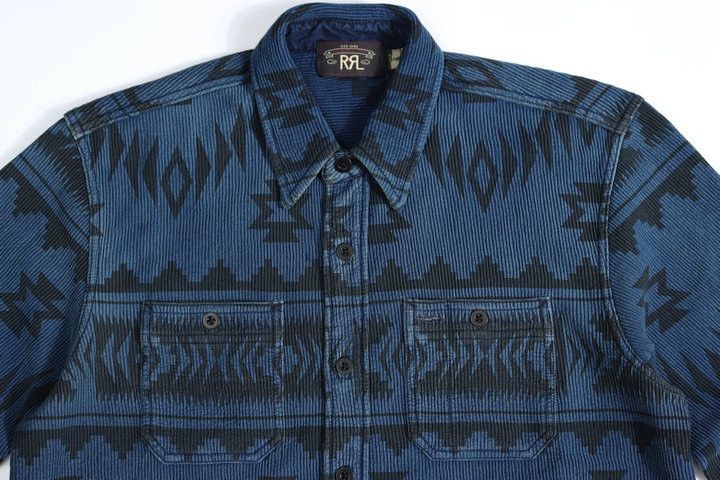 RRL Ralph Lauren Southwestern Corduroy Work Shirt Aztec Indian Serape Size US L / EU 52-54 / 3 - 6 Thumbnail