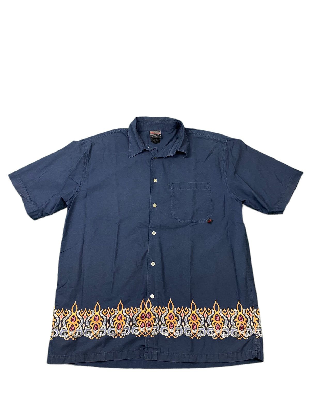 Vans × Vintage Vintage Y2K Vans Tribal Print Short Sleeve Button Down Shirt Size US L / EU 52-54 / 3 - 1 Thumbnail