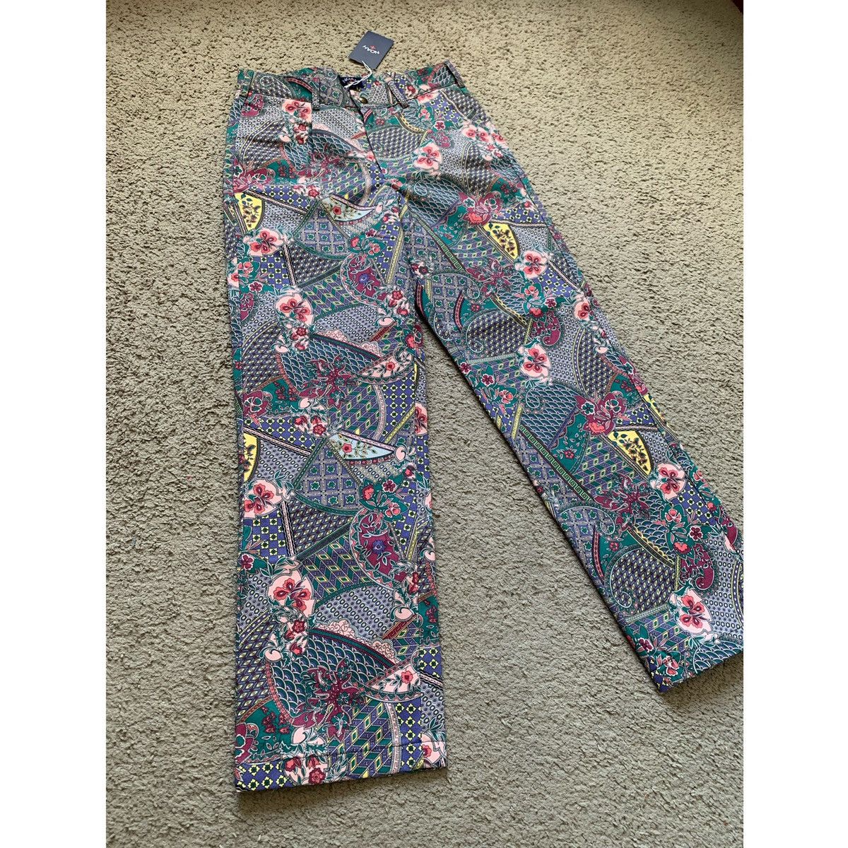 Noah NOAH SINGLE PLEAT PAISLEY PANTS Size US 28 / EU 44 - 1 Thumbnail