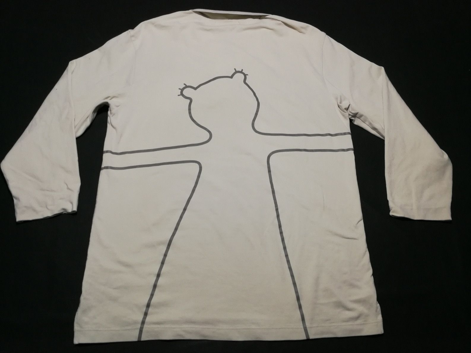Japanese Brand Mieko Eusako Japan Hug Hand Art Half Zipper Polo Tee Size US M / EU 48-50 / 2 - 2 Thumbnail