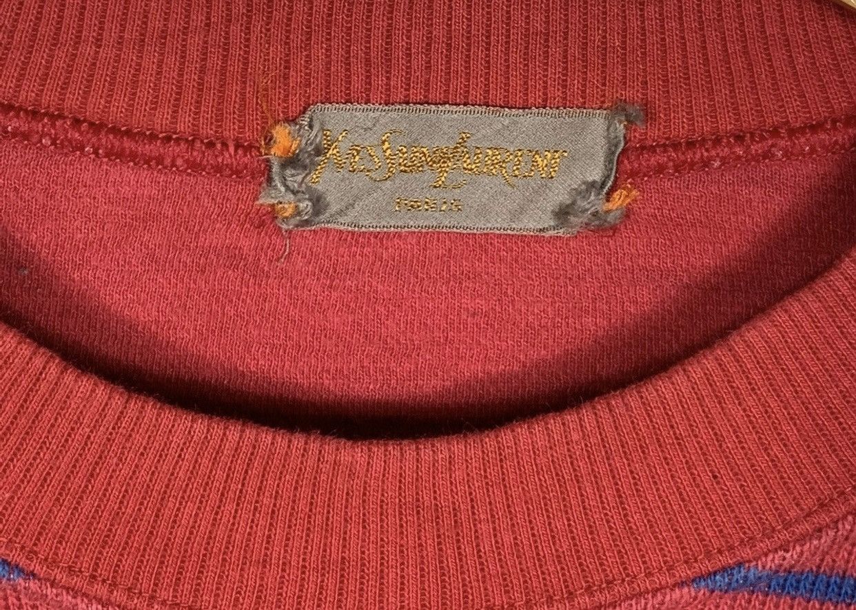 Yves Saint Laurent Yves Saint Laurent Sweatshirt Small Logo Embroidery Stripe Size US S / EU 44-46 / 1 - 3 Thumbnail
