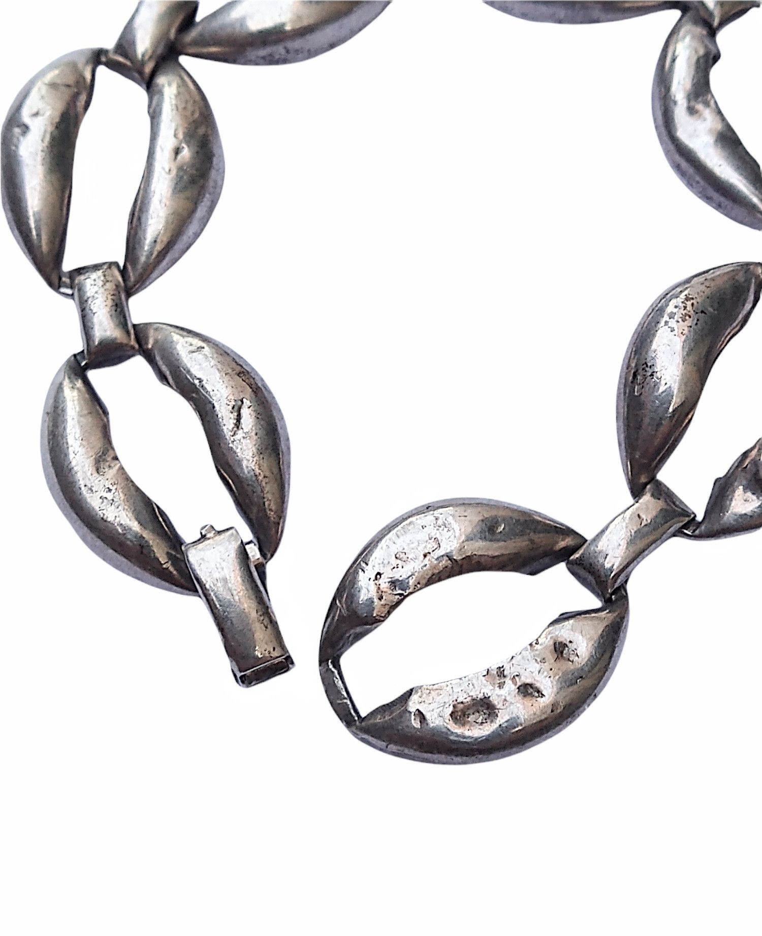 Other Vintage Sterling Silver Bracelet Seashell 7.5" Modern .925 Size ONE SIZE - 2 Thumbnail