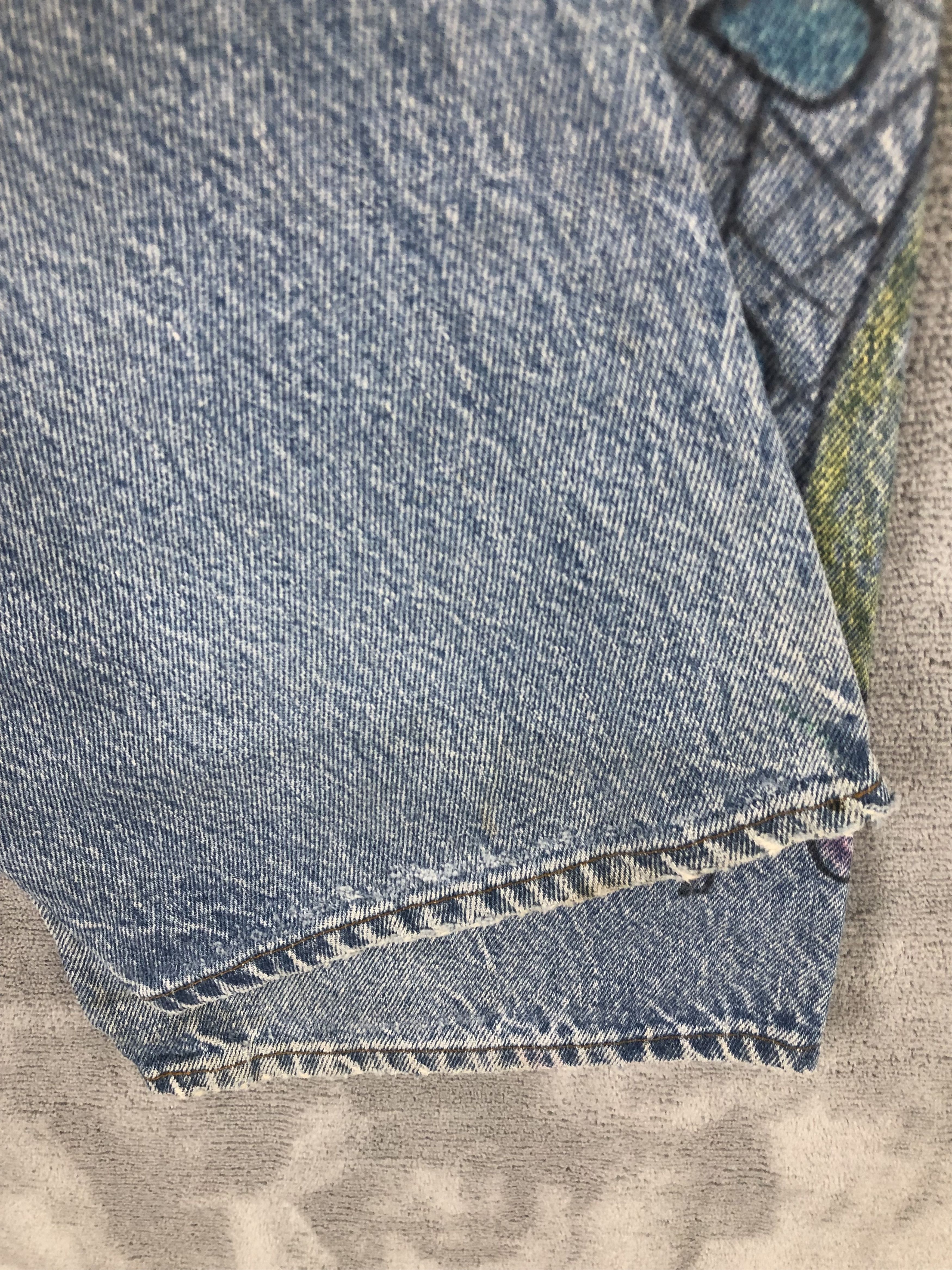 Levi's × Vintage Vintage Levi's 501 Painting Art Jeans Size US 35 - 12 Thumbnail