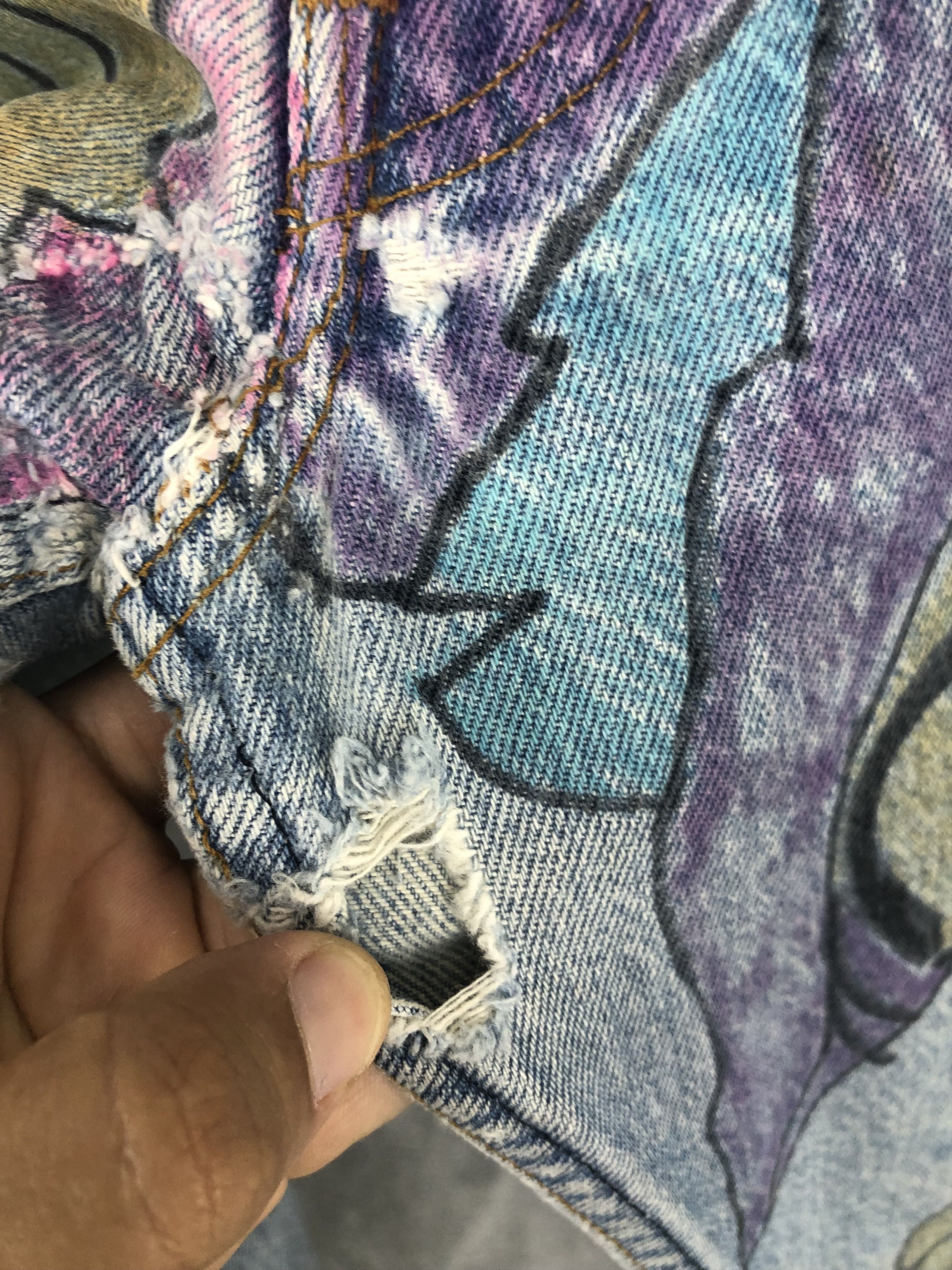 Levi's × Vintage Vintage Levi's 501 Painting Art Jeans Size US 35 - 15 Thumbnail
