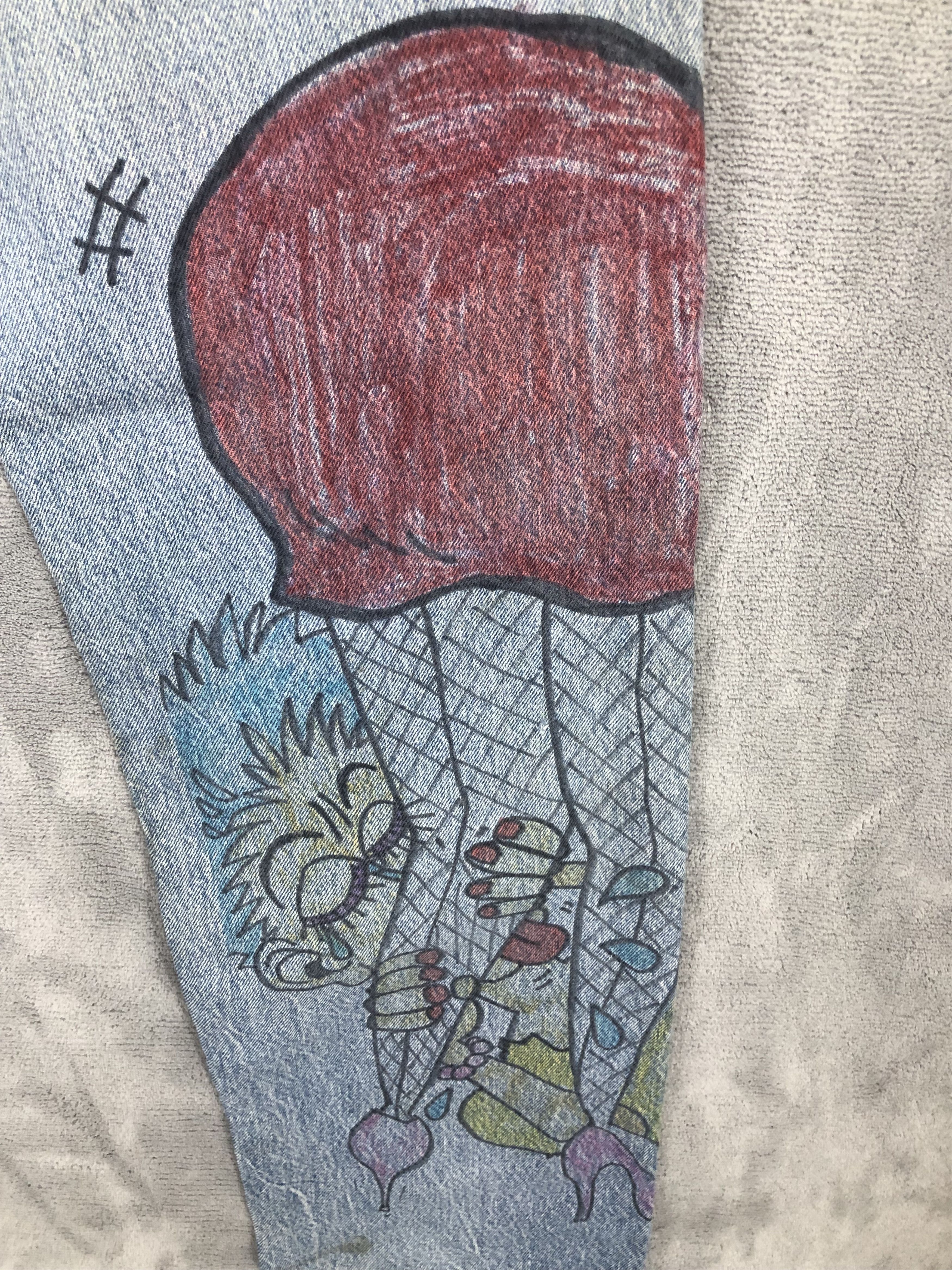 Levi's × Vintage Vintage Levi's 501 Painting Art Jeans Size US 35 - 8 Thumbnail
