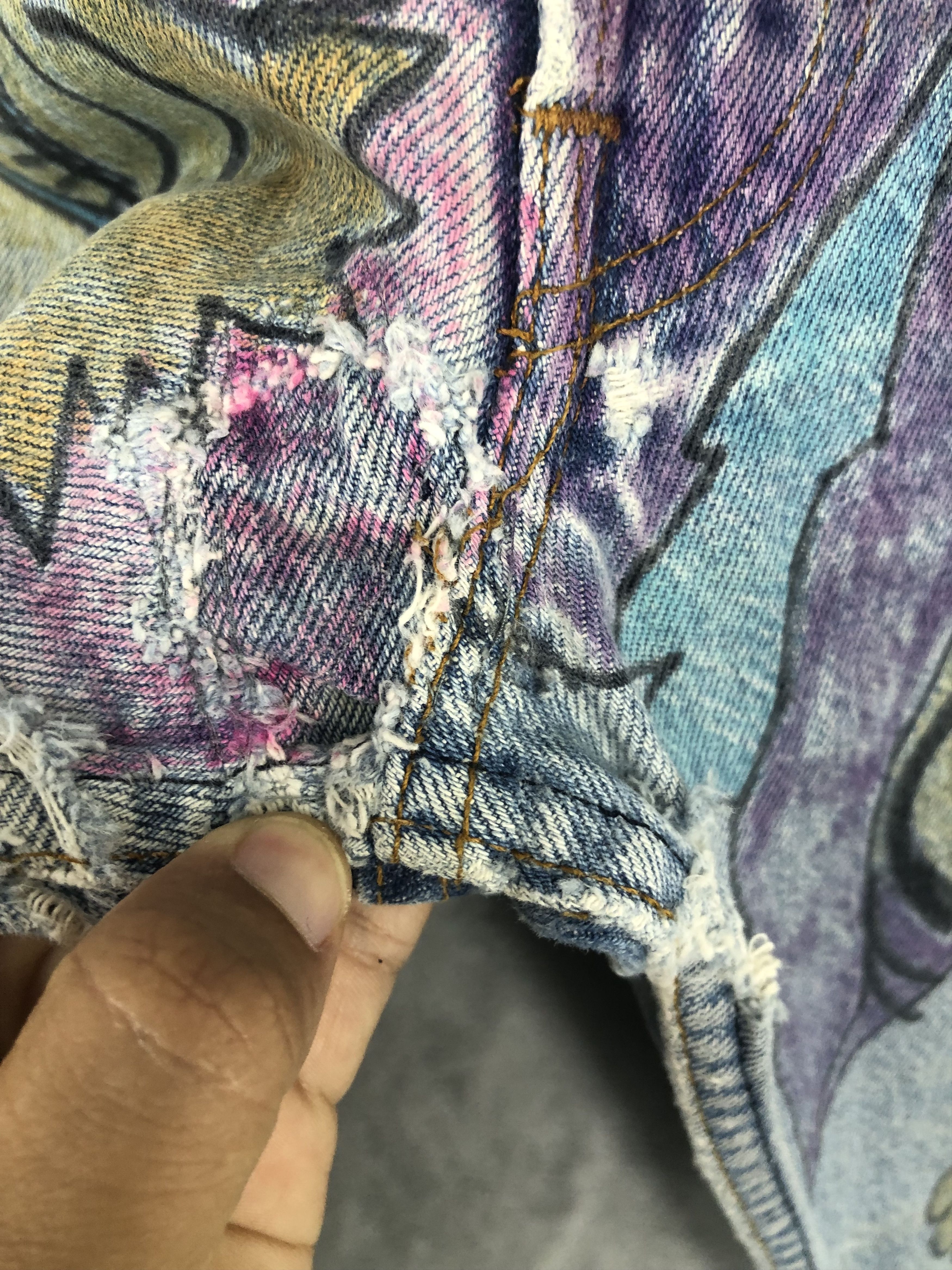 Levi's × Vintage Vintage Levi's 501 Painting Art Jeans Size US 35 - 16 Thumbnail