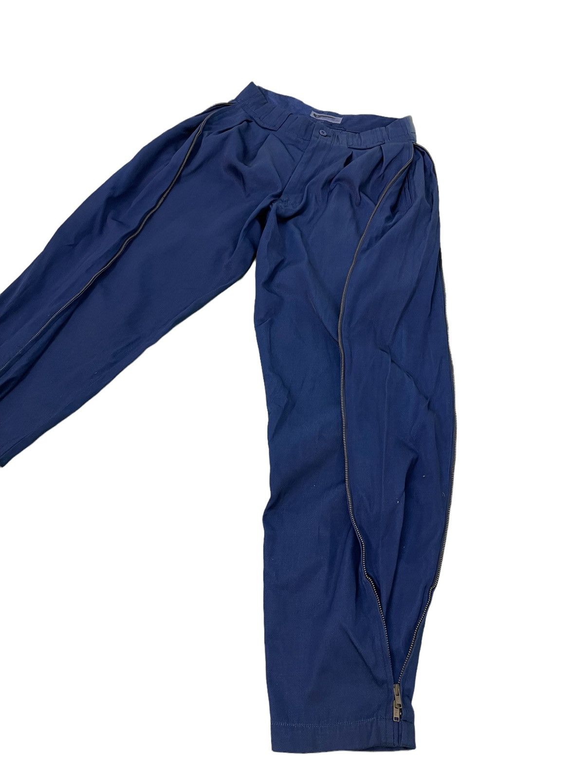 Issey Miyake 80s Issey Miyake Rayon Trouser Wide Balloon Tapered 8🟦 Size US 29 - 3 Thumbnail