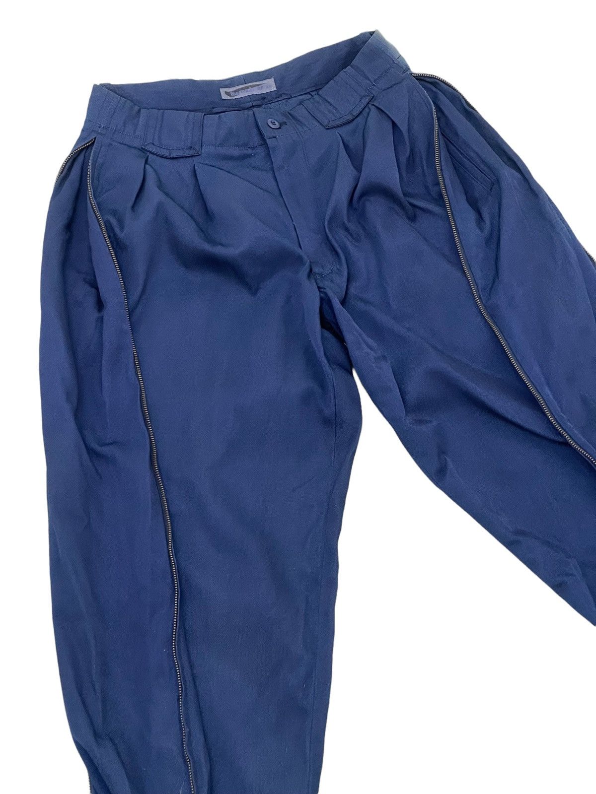 Issey Miyake 80s Issey Miyake Rayon Trouser Wide Balloon Tapered 8🟦 Size US 29 - 6 Thumbnail