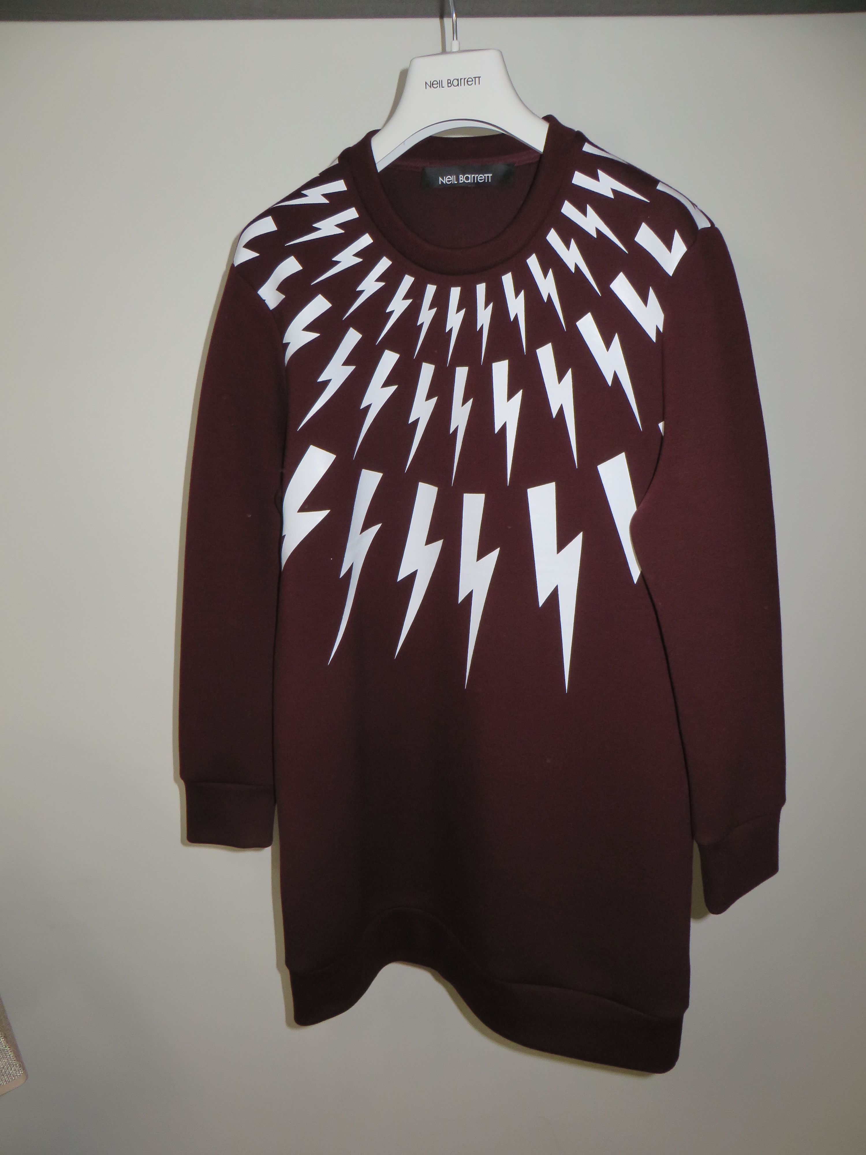 Neil Barrett Lightning bolts neoprene sweatshirt Size US XS / EU 42 / 0 - 1 Thumbnail