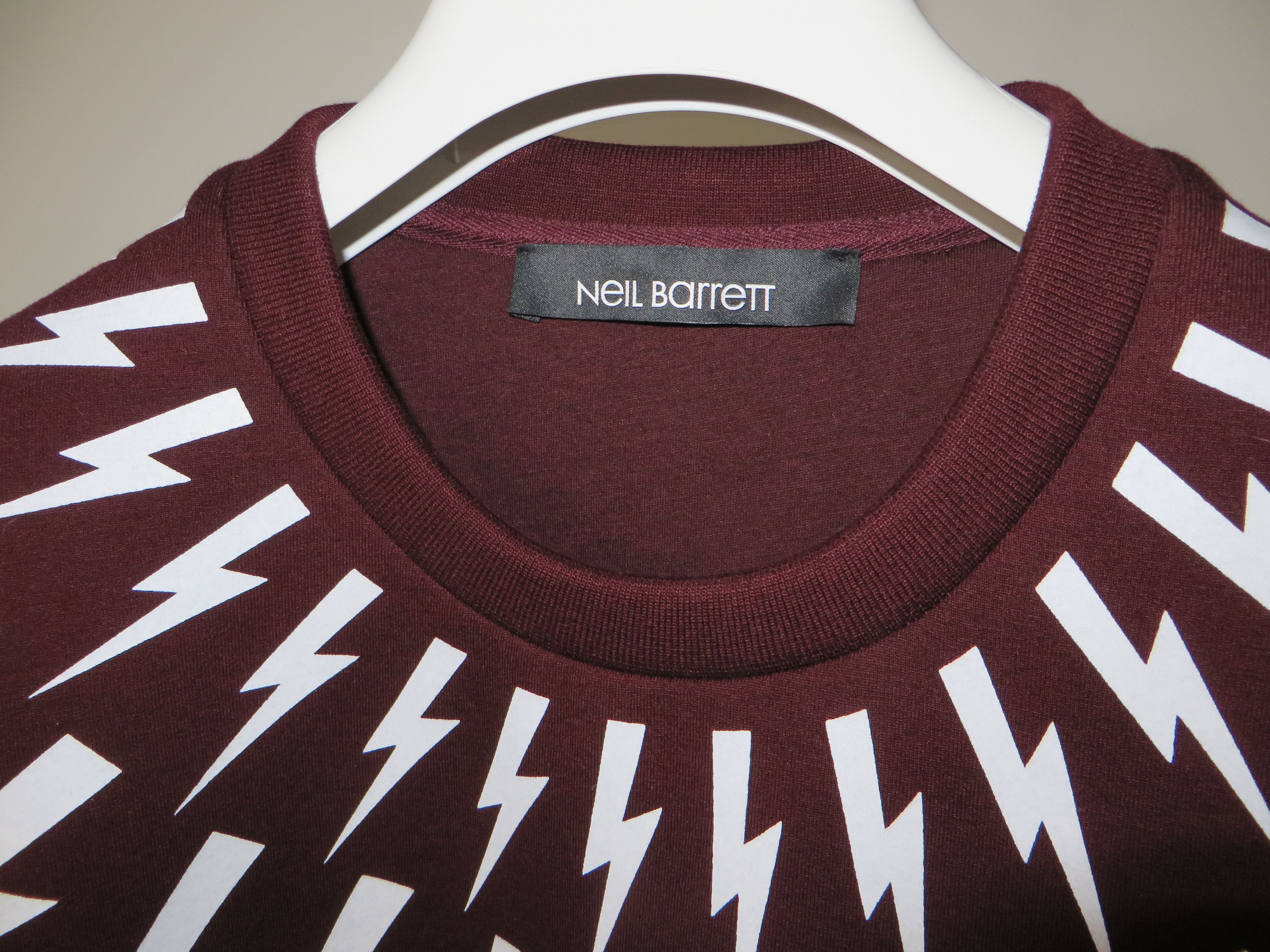 Neil Barrett Lightning bolts neoprene sweatshirt Size US XS / EU 42 / 0 - 4 Thumbnail