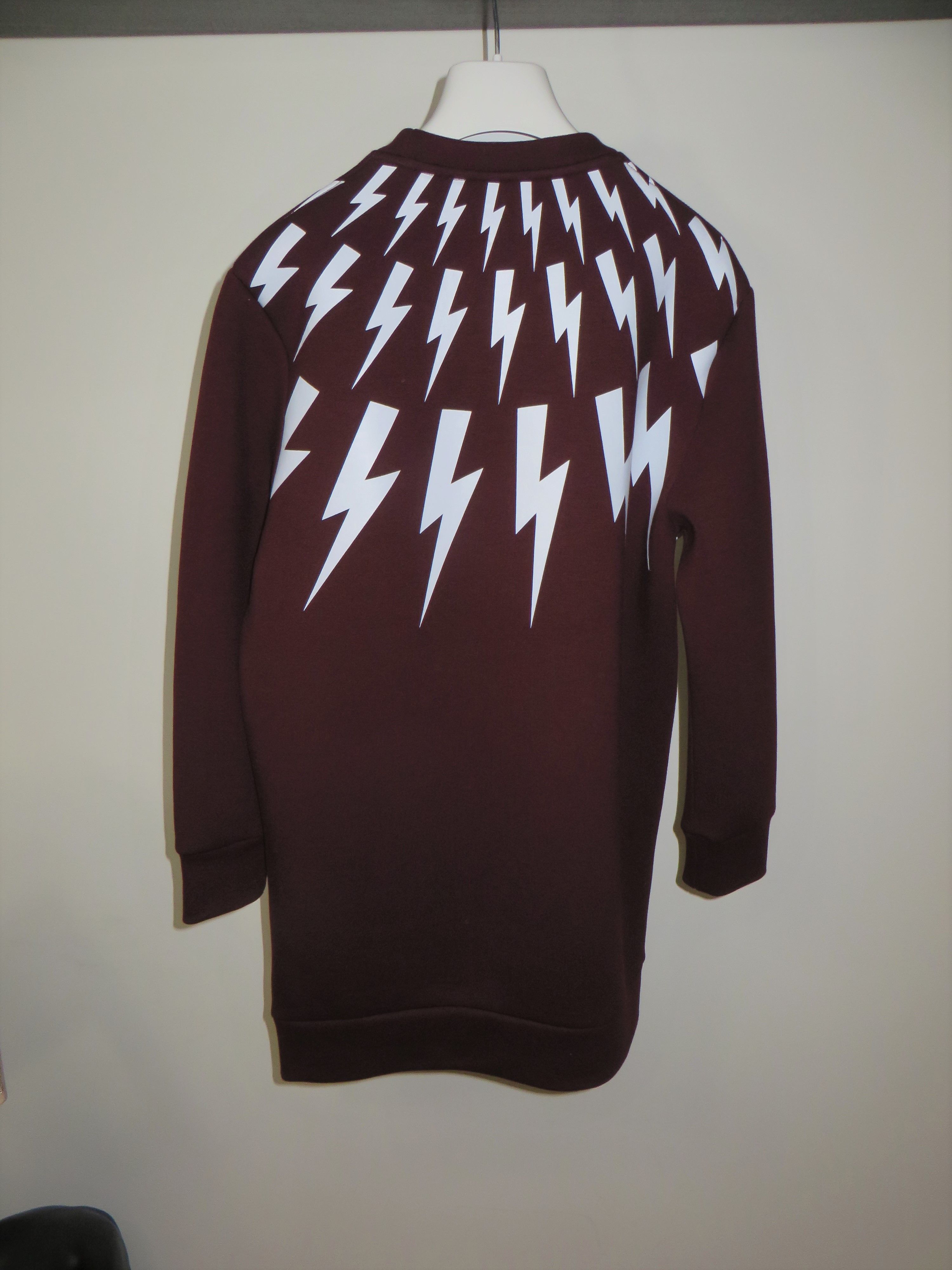 Neil Barrett Lightning bolts neoprene sweatshirt Size US XS / EU 42 / 0 - 7 Thumbnail
