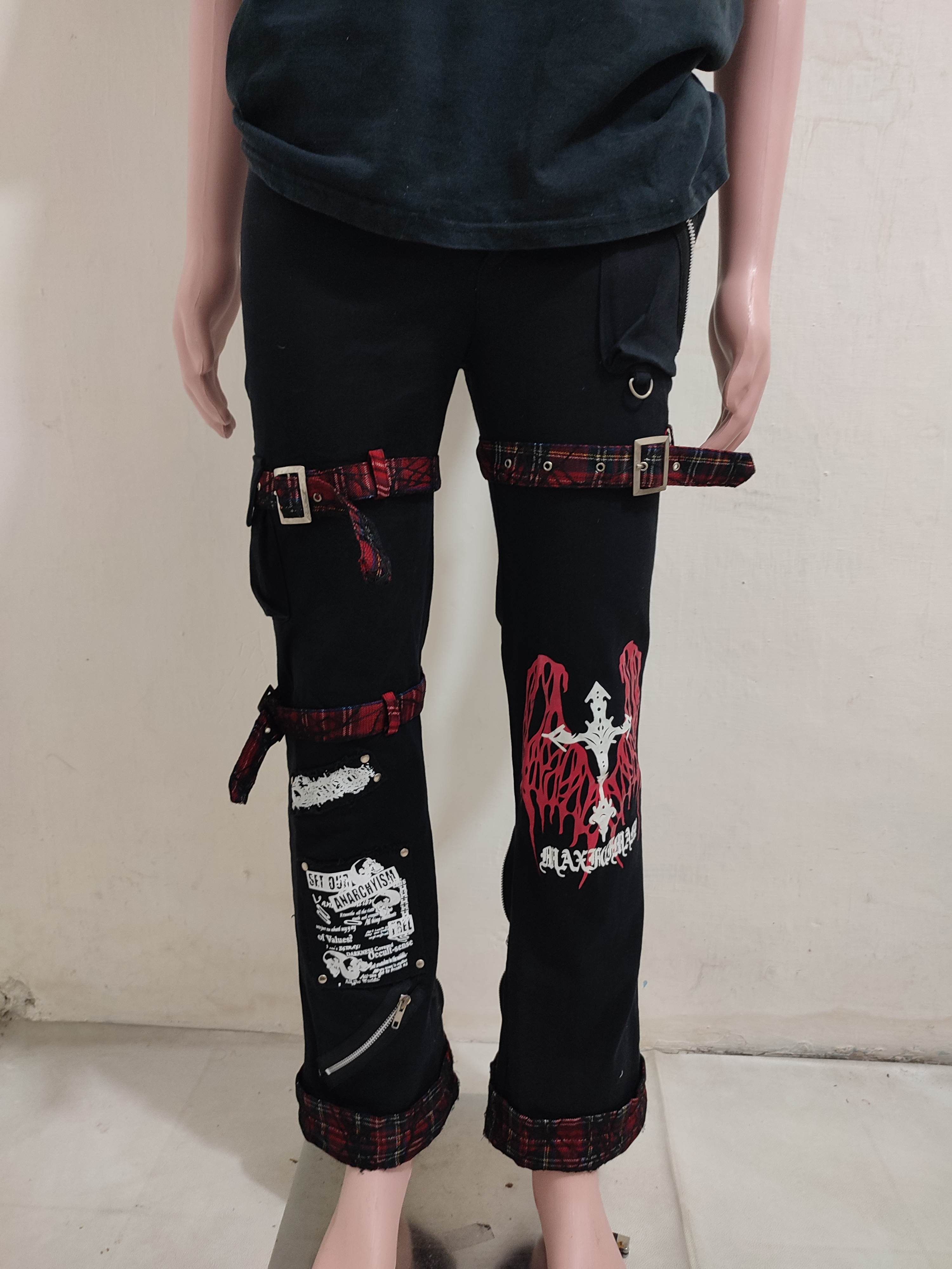 Japanese Brand 🔥KLS Bondage Punk Pants Size US 29 - 1 Thumbnail