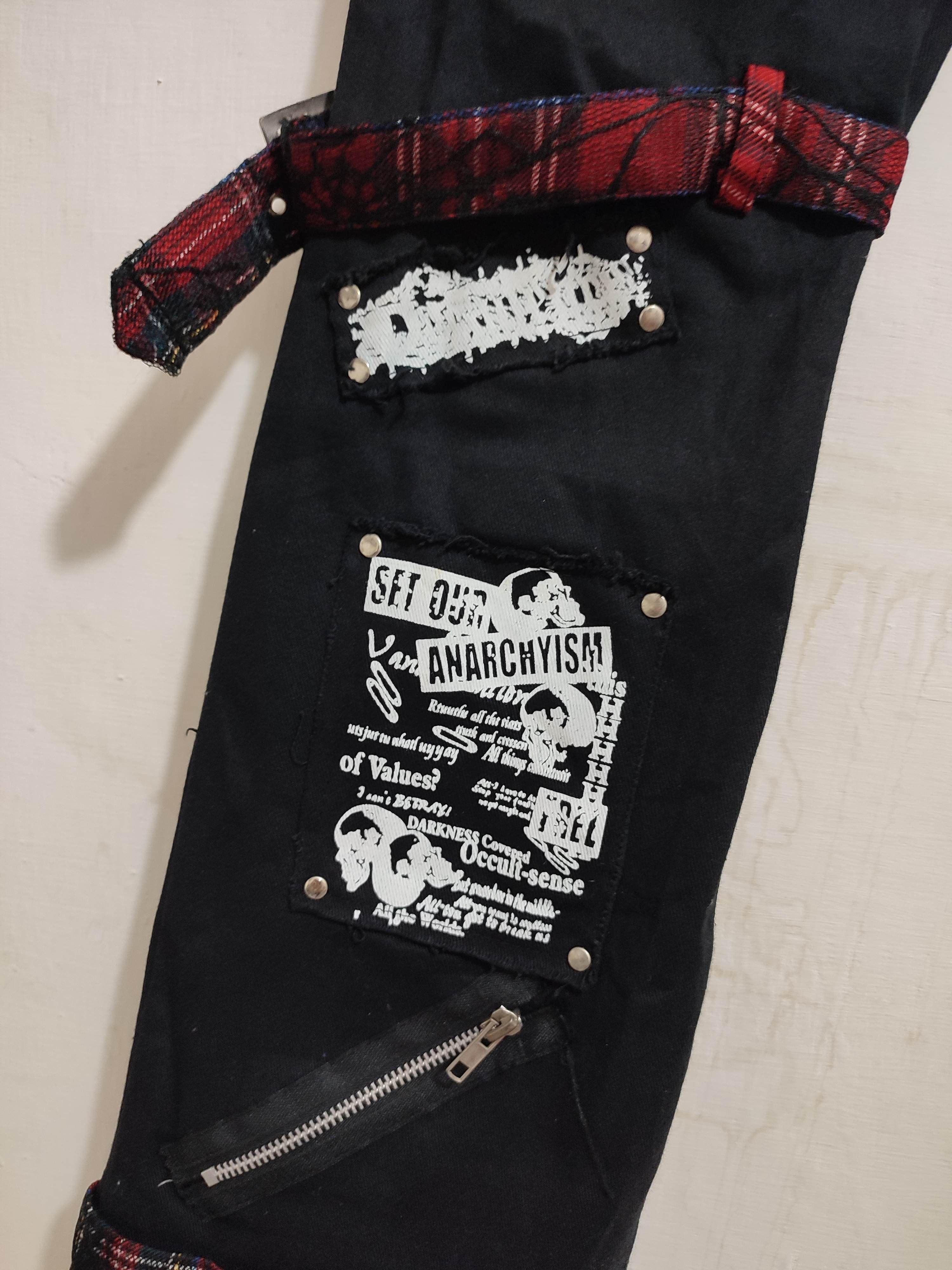 Japanese Brand 🔥KLS Bondage Punk Pants Size US 29 - 9 Thumbnail