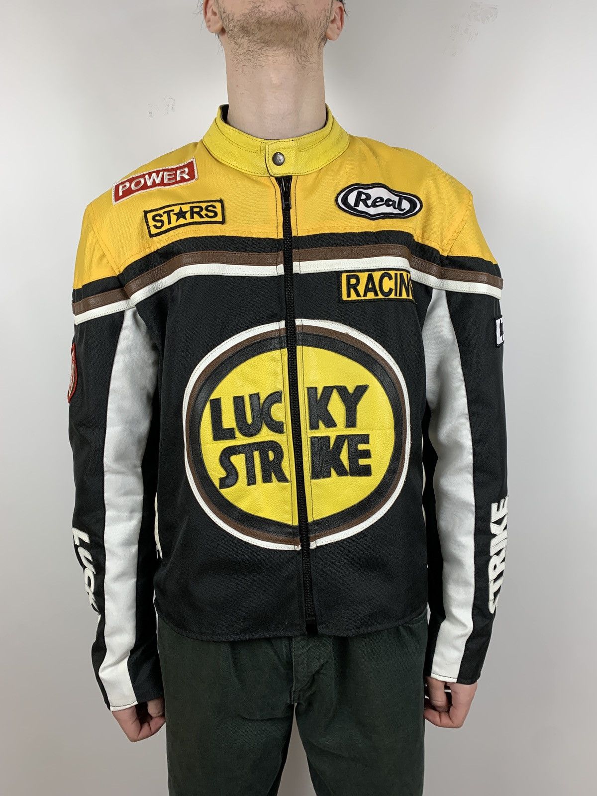 Vintage Vintage Lucky Strike Racing Leather Jacket Size US XL / EU 56 / 4 - 3 Thumbnail