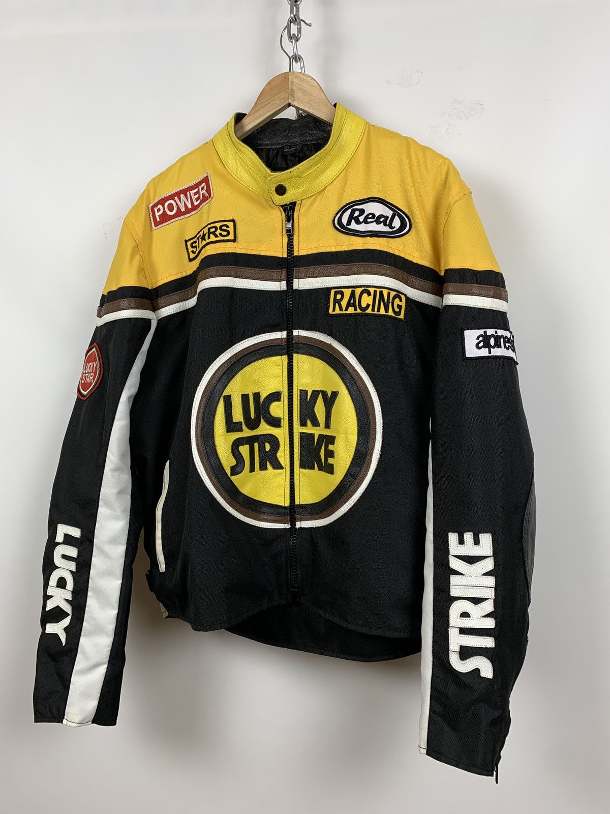 Vintage Vintage Lucky Strike Racing Leather Jacket Size US XL / EU 56 / 4 - 9 Thumbnail