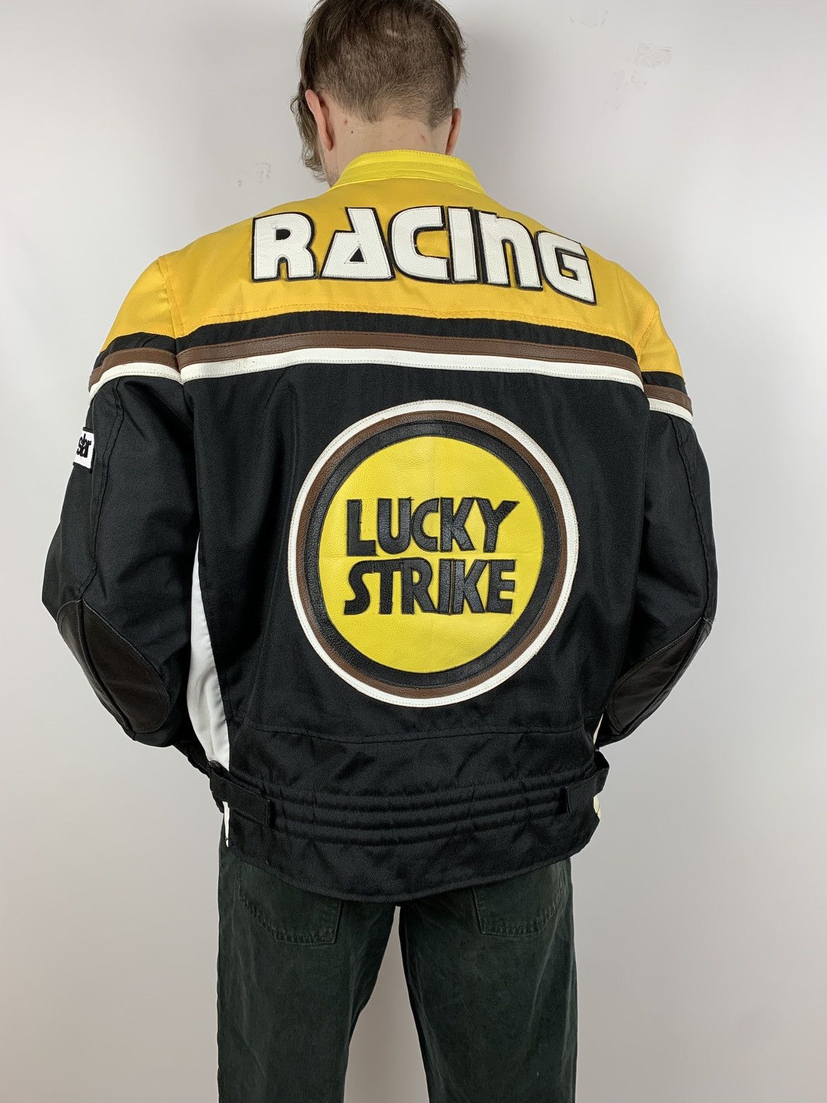 Vintage Vintage Lucky Strike Racing Leather Jacket Size US XL / EU 56 / 4 - 2 Thumbnail