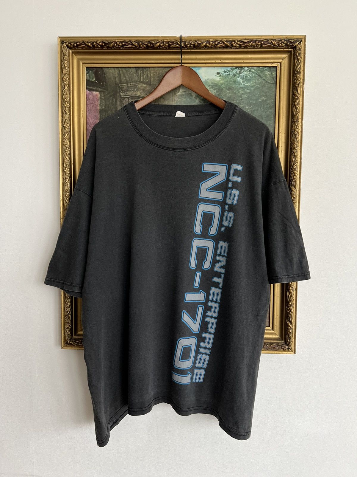 Band Tees Vintage 1996 Star Trek NCC-1701 Faded Black Tee (Star Wars) Size US XL / EU 56 / 4 - 1 Thumbnail