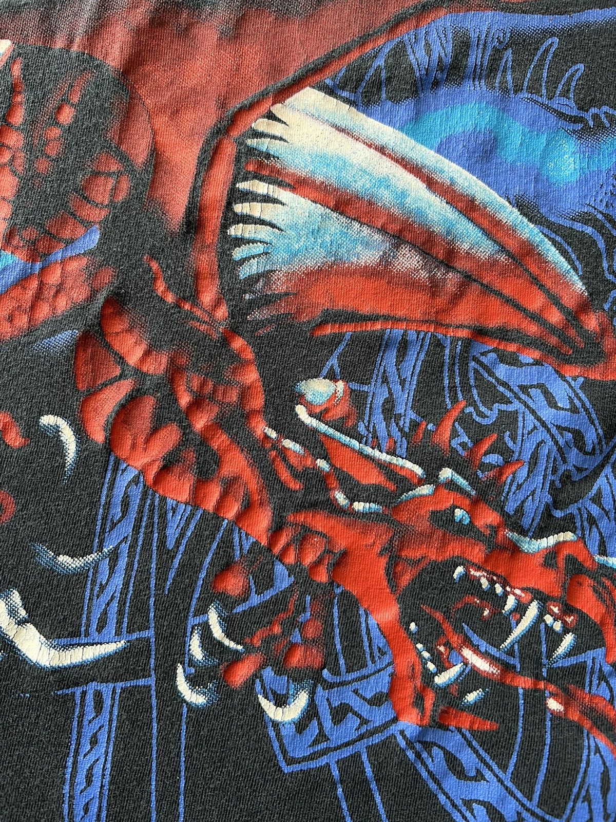 Band Tees Vintage 90s Dragon Lightning Black Tee (Travis Scott style) Size US L / EU 52-54 / 3 - 4 Thumbnail
