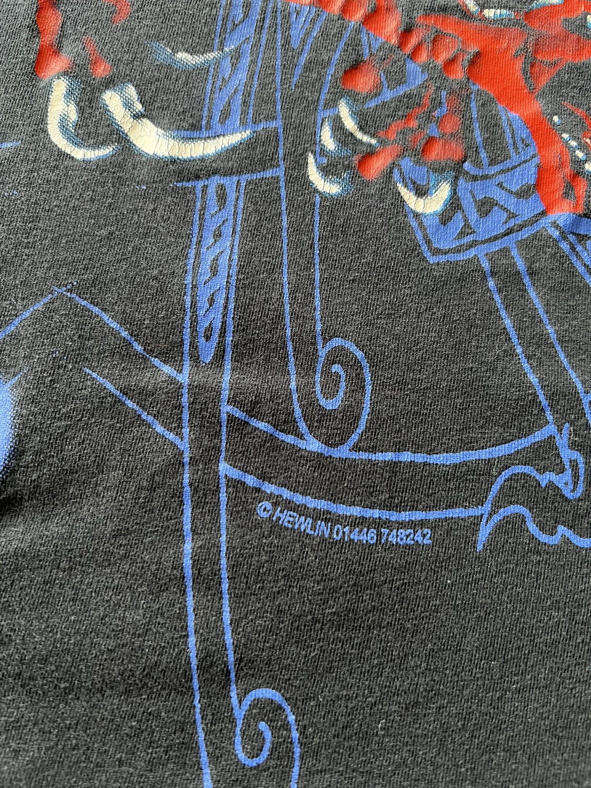 Band Tees Vintage 90s Dragon Lightning Black Tee (Travis Scott style) Size US L / EU 52-54 / 3 - 6 Thumbnail