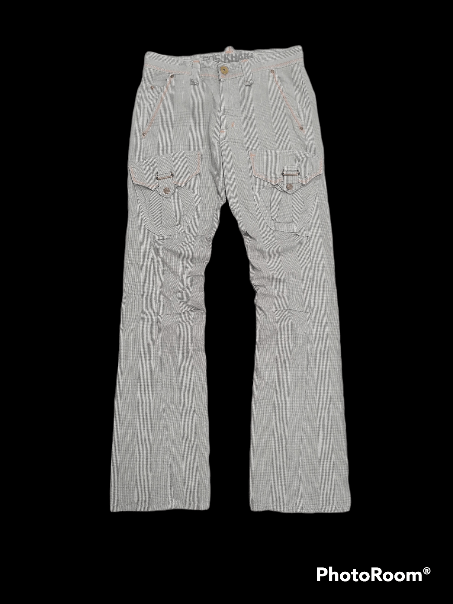 image of Archival Clothing x Avant Garde Flare Edwin Bushpants in Grey Tartan, Men's (Size 30)