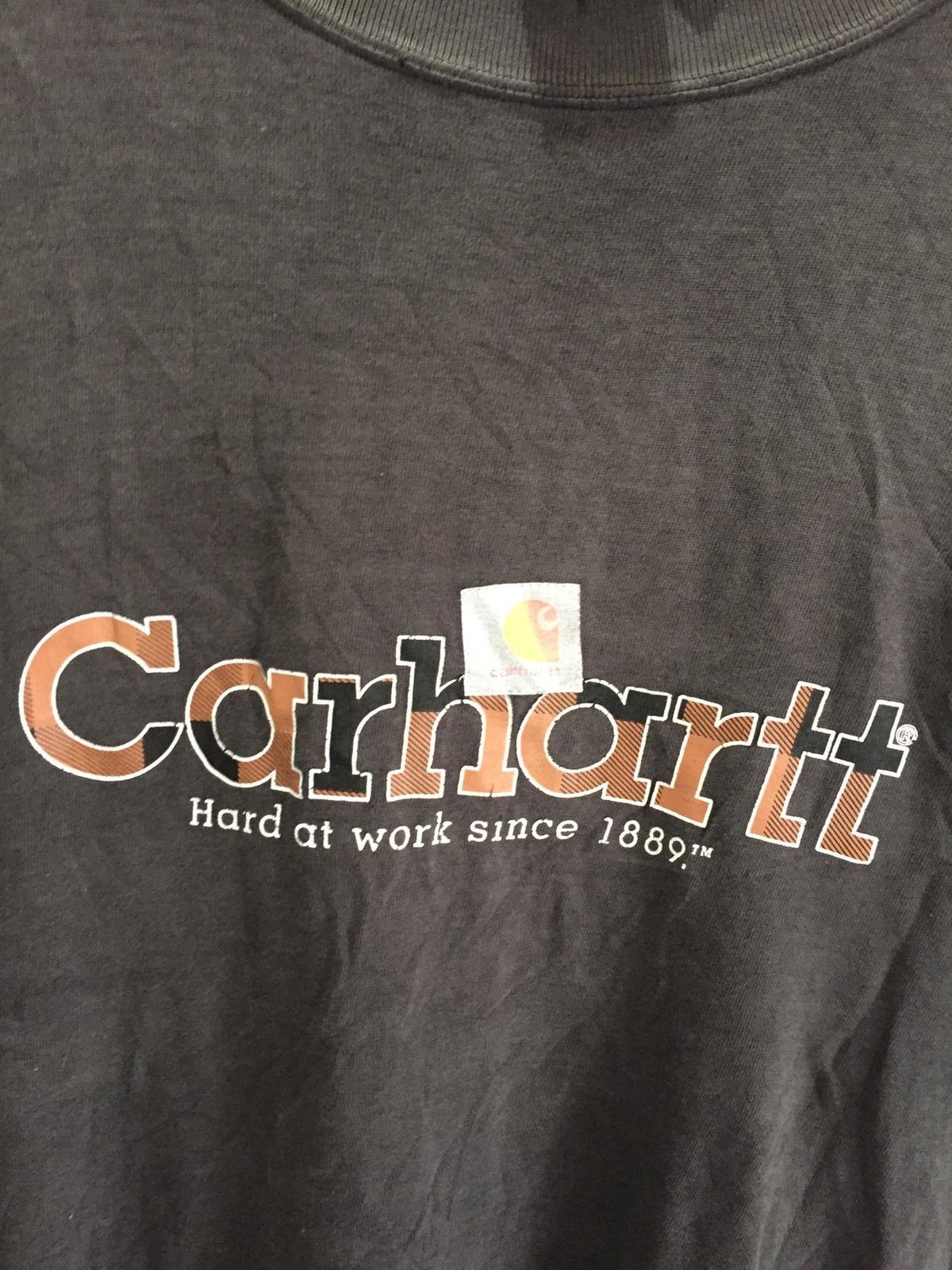 Carhartt Vintage Trashed Faded Distressed carhartt Tshirt Size US L / EU 52-54 / 3 - 3 Thumbnail