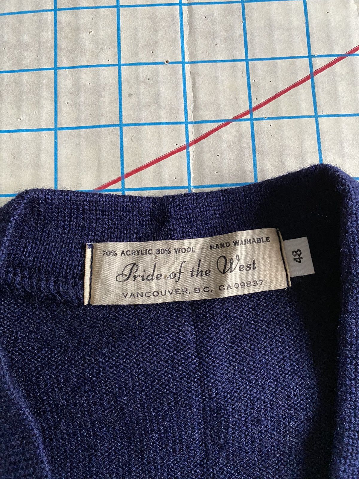 Vintage Vintage Pride of the West V-Neck Wool Sweater Big BC Logo Size US XL / EU 56 / 4 - 5 Thumbnail
