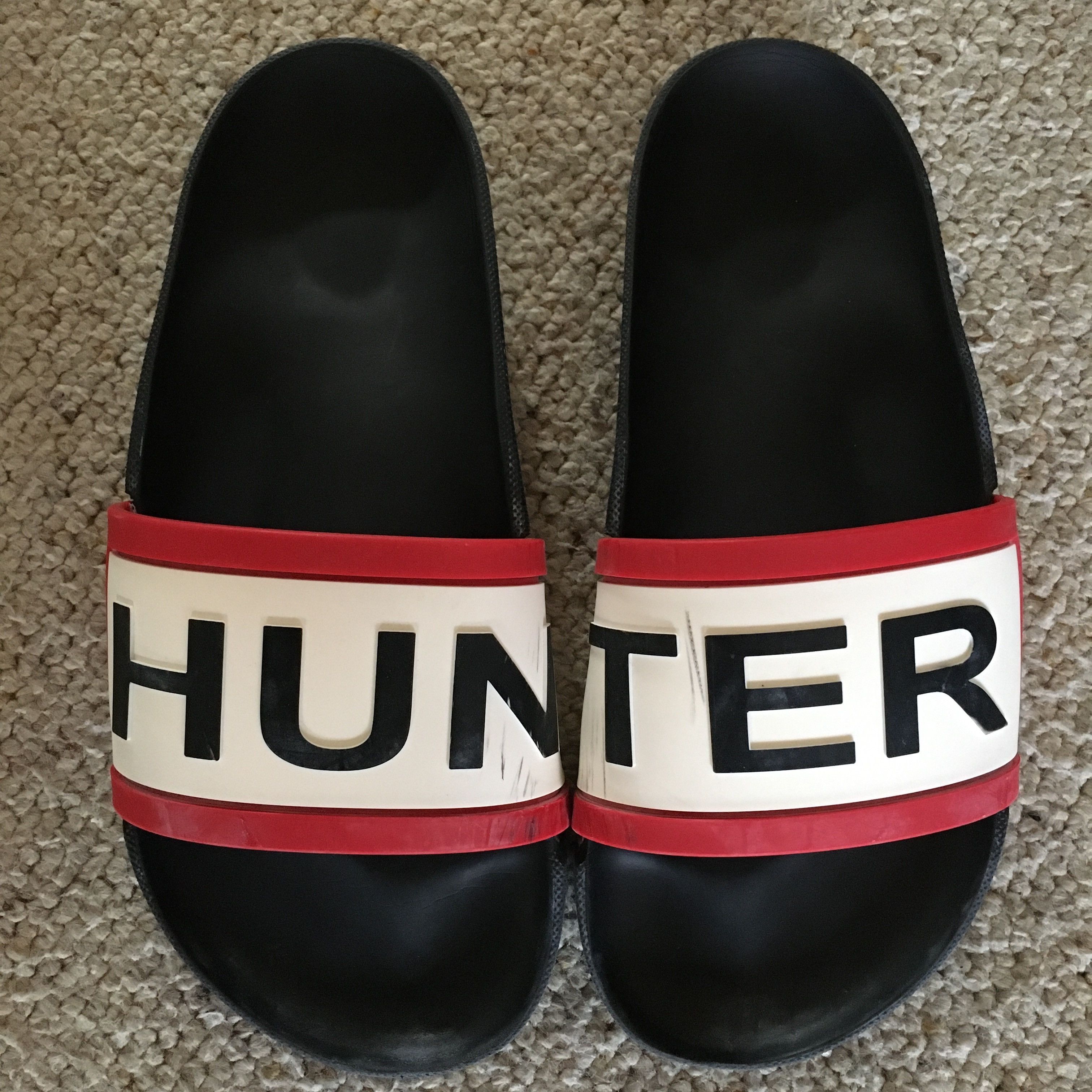 Hunter Signature logo wedge slides Size US 9 / EU 42 - 1 Thumbnail