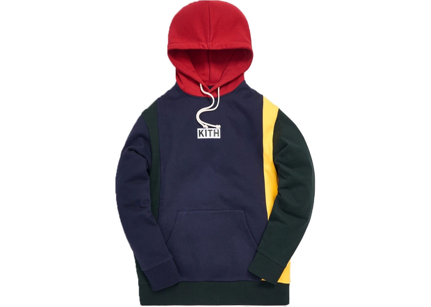 Highsnobiety × Kith Colorblocked Rugby Hoodie | Grailed