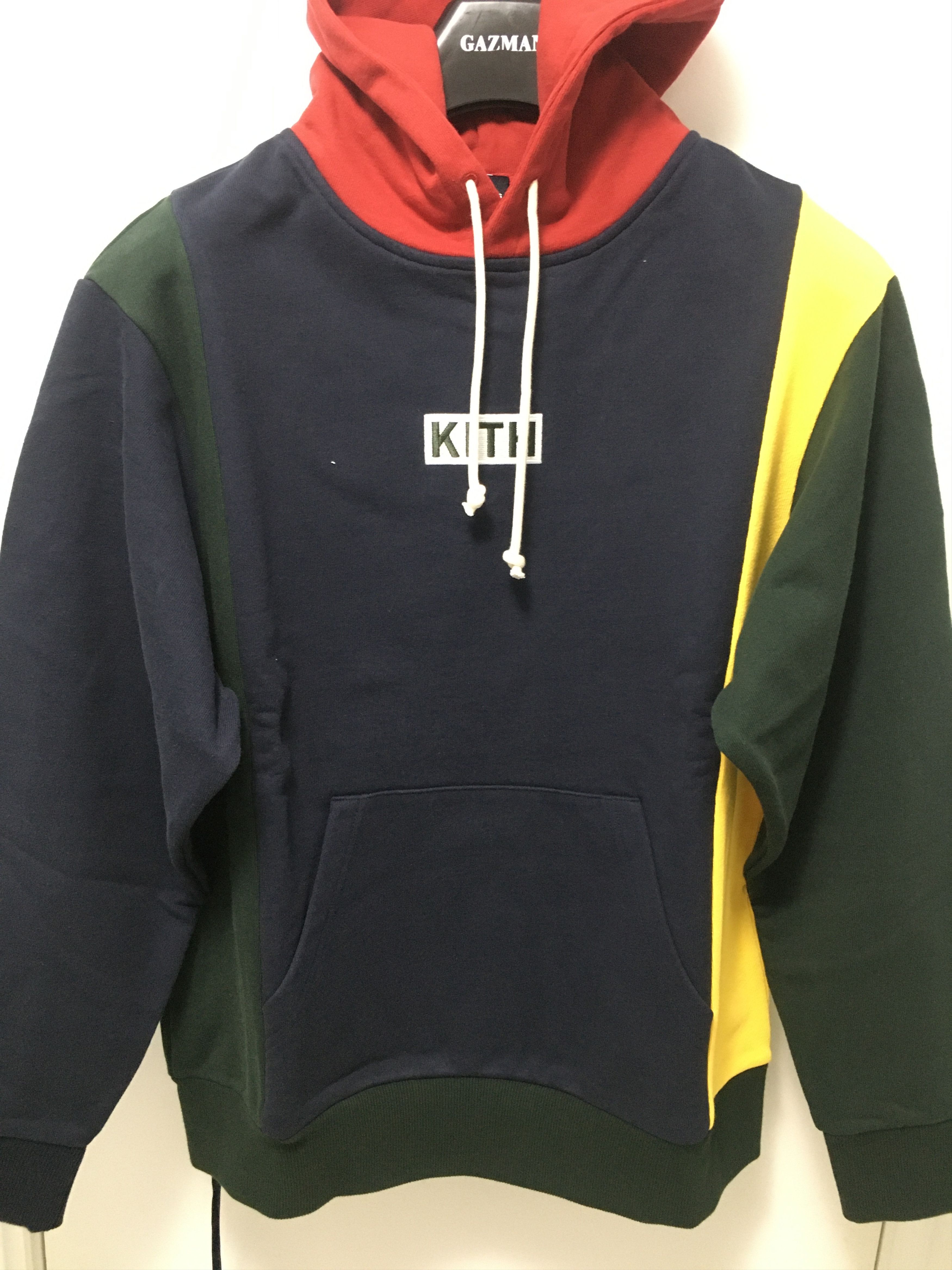 Highsnobiety × Kith Colorblocked Rugby Hoodie | Grailed