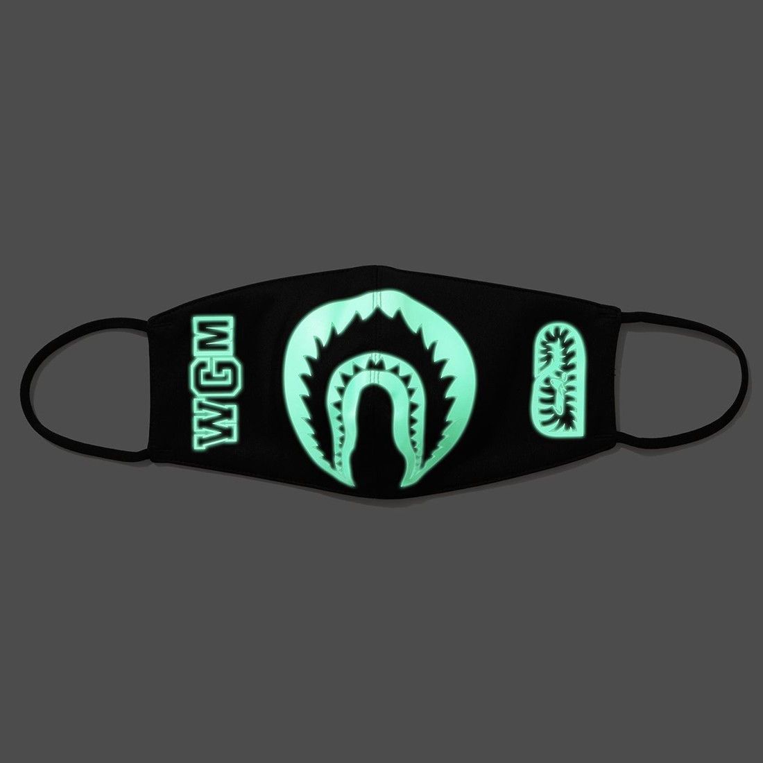 Bape A BATHING APE GLOW IN THE DARK SHARK MASK Size ONE SIZE - 1 Thumbnail