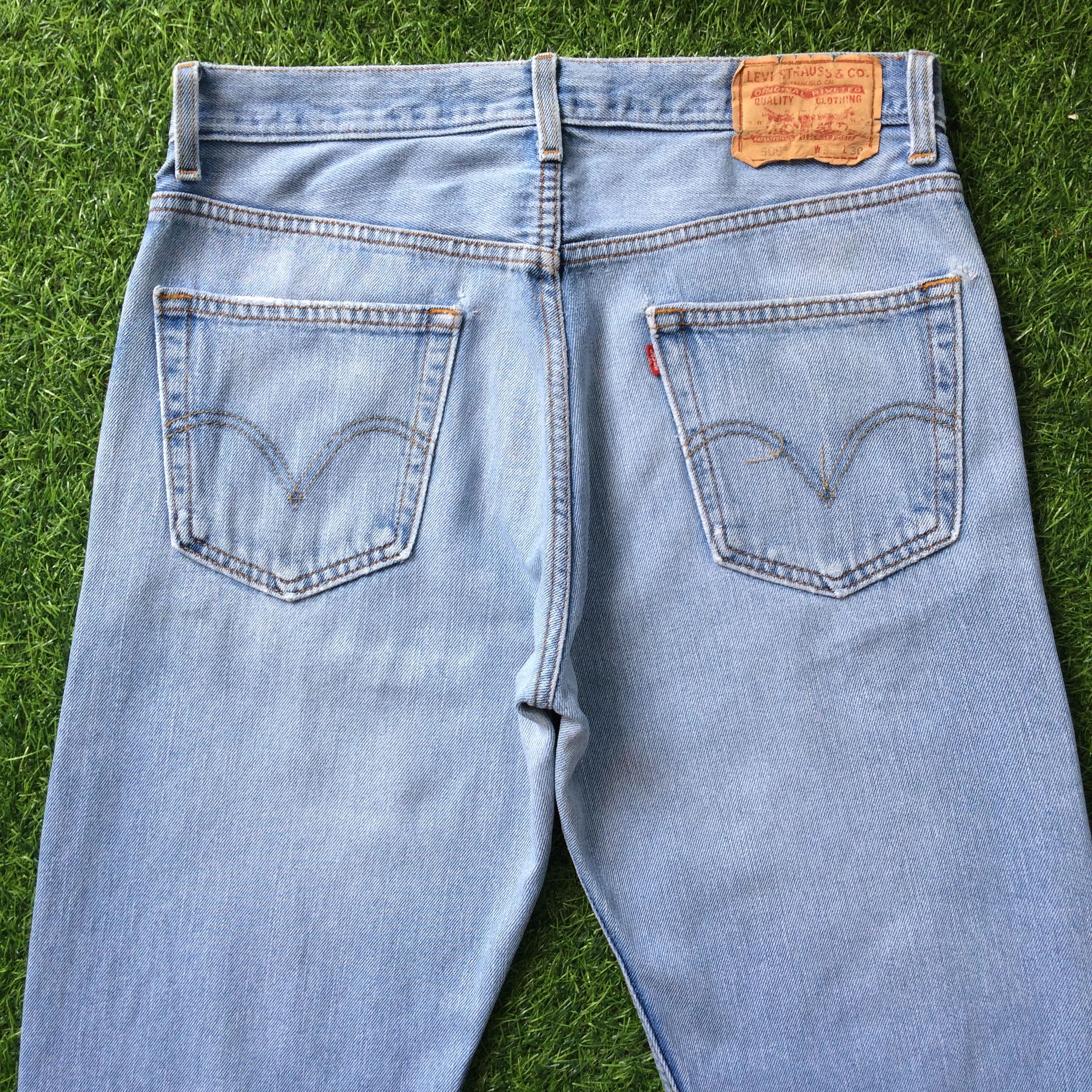 Levi's × Vintage Levis 505 Light Wash Jeans #B-787 Size US 33 - 4 Thumbnail