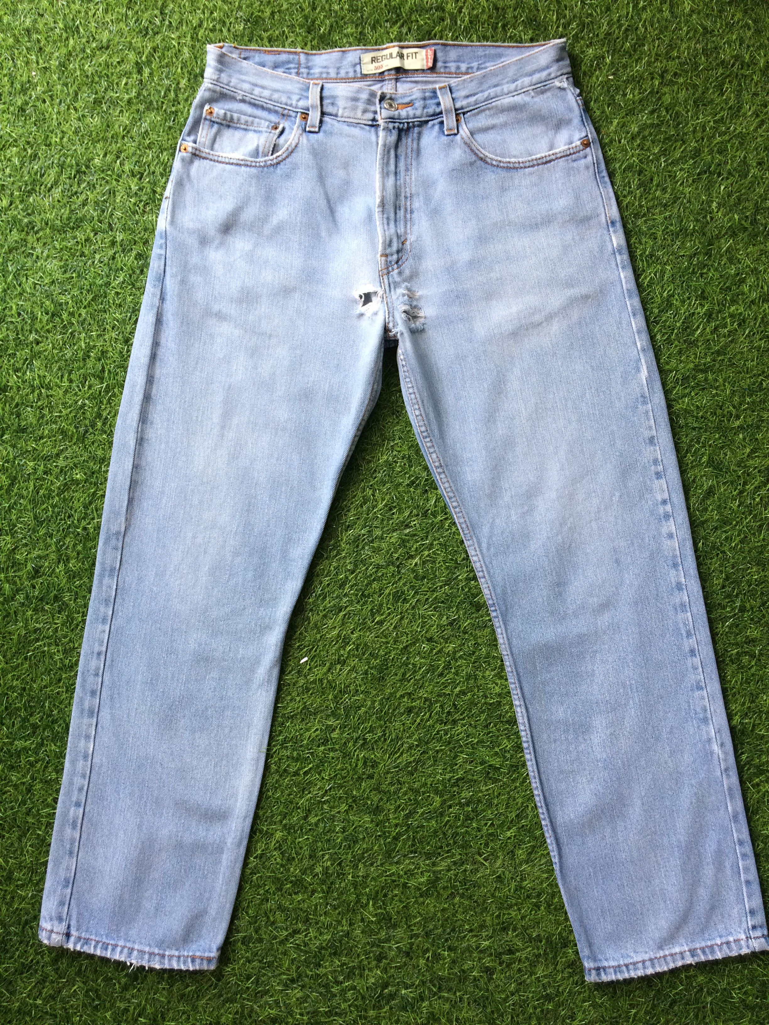 Levi's × Vintage Levis 505 Light Wash Jeans #B-787 Size US 33 - 1 Thumbnail