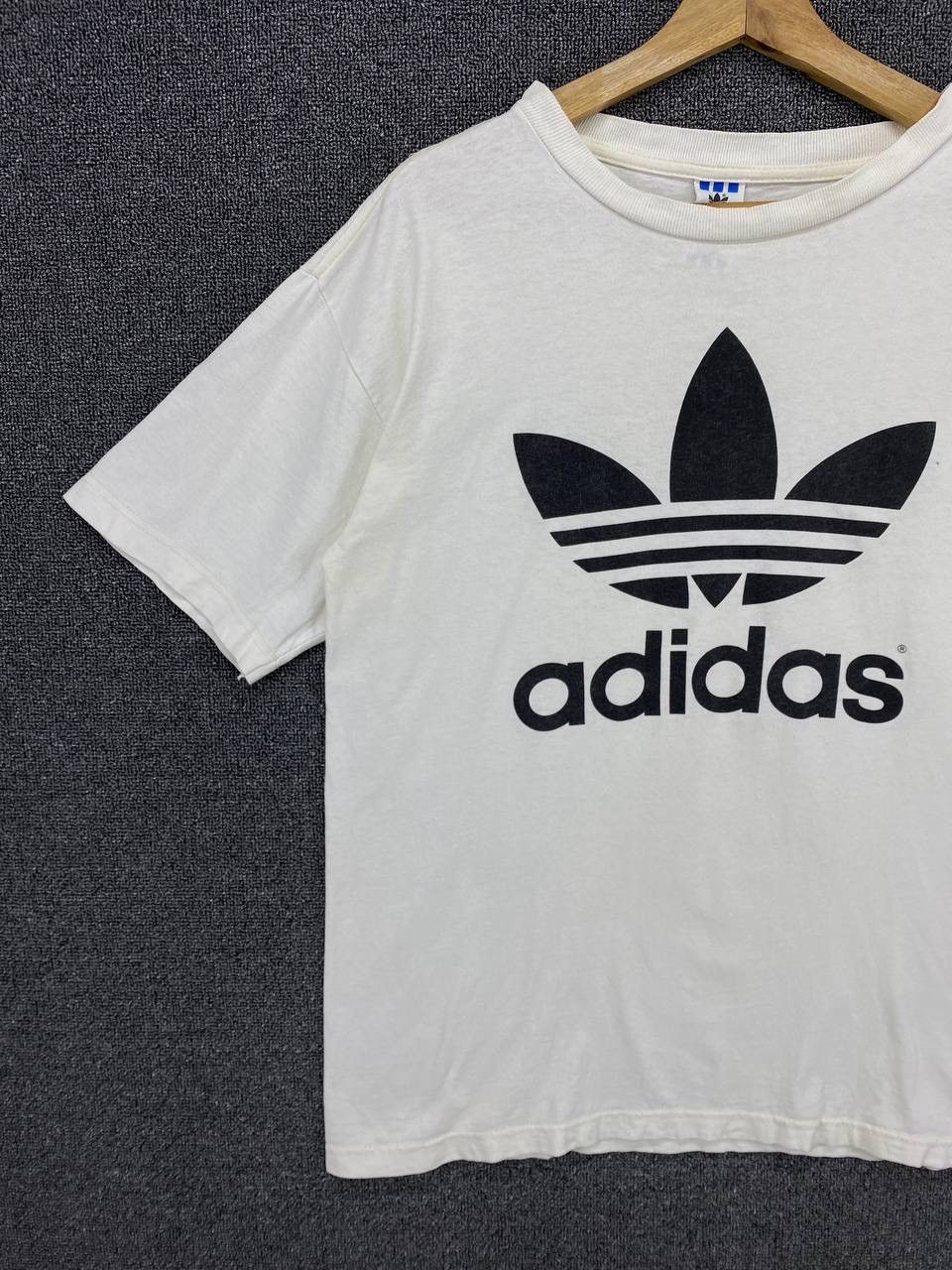Adidas Vintage Adidas Trefoils Big Logo Print Mirror Tees T Shirts Size US M / EU 48-50 / 2 - 4 Thumbnail