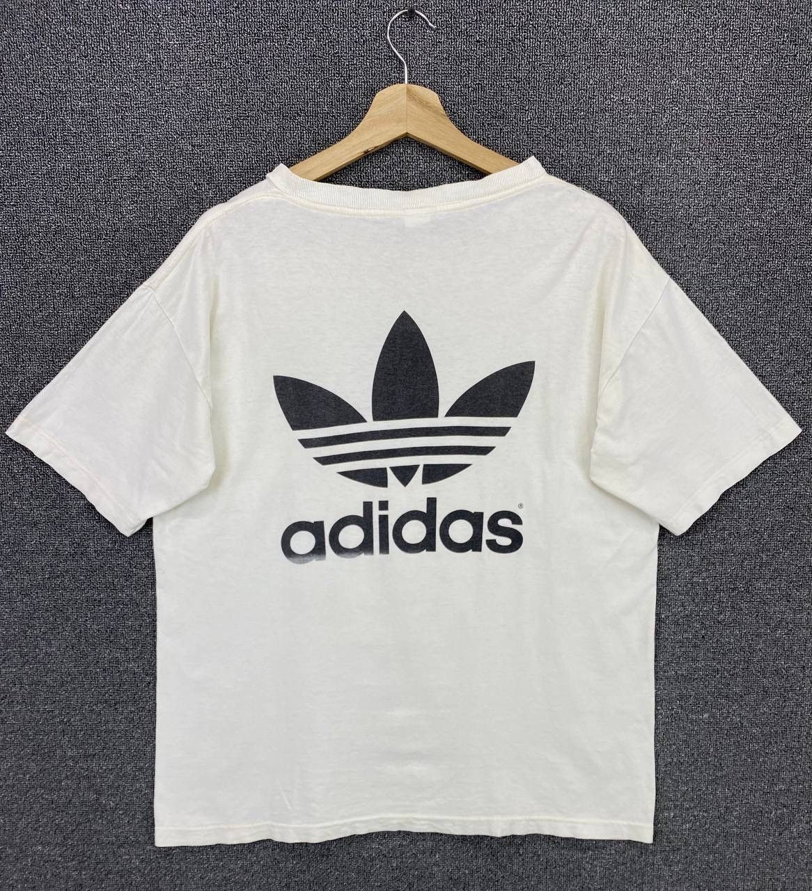 Adidas Vintage Adidas Trefoils Big Logo Print Mirror Tees T Shirts Size US M / EU 48-50 / 2 - 10 Thumbnail